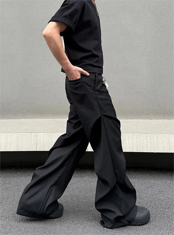 Japanese Brand Folded loose wide leg casual pants Size US 32 / EU 48 - 1 Thumbnail