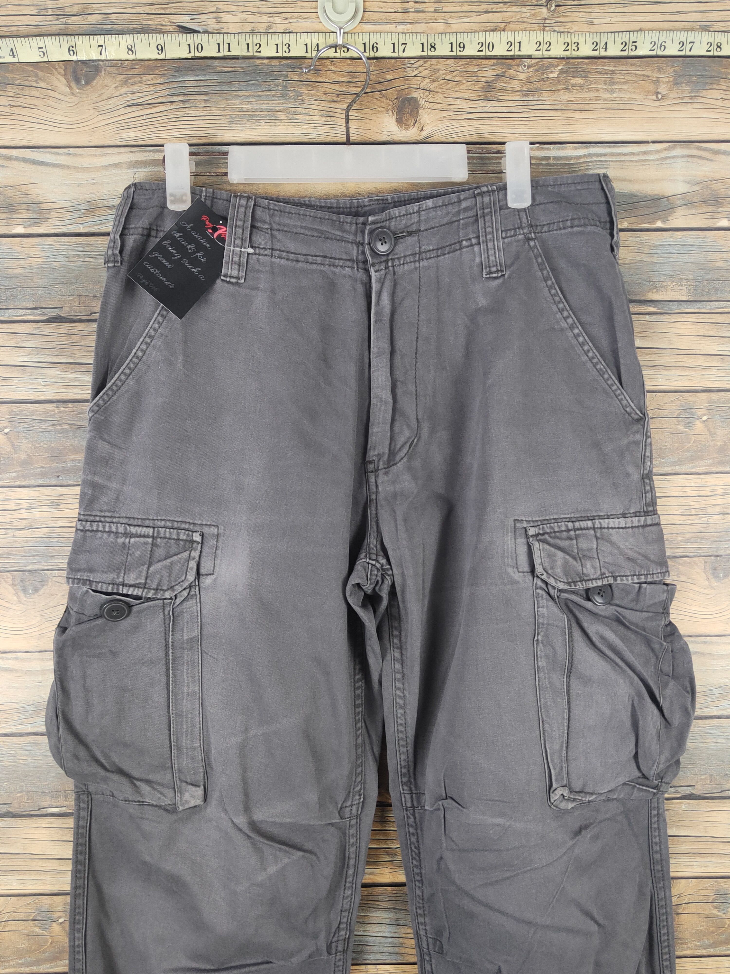 Japanese Brand DL Freaks Wear Dark Gray Multipocket Cargo Pants #46-048 Size US 32 / EU 48 - 2 Thumbnail