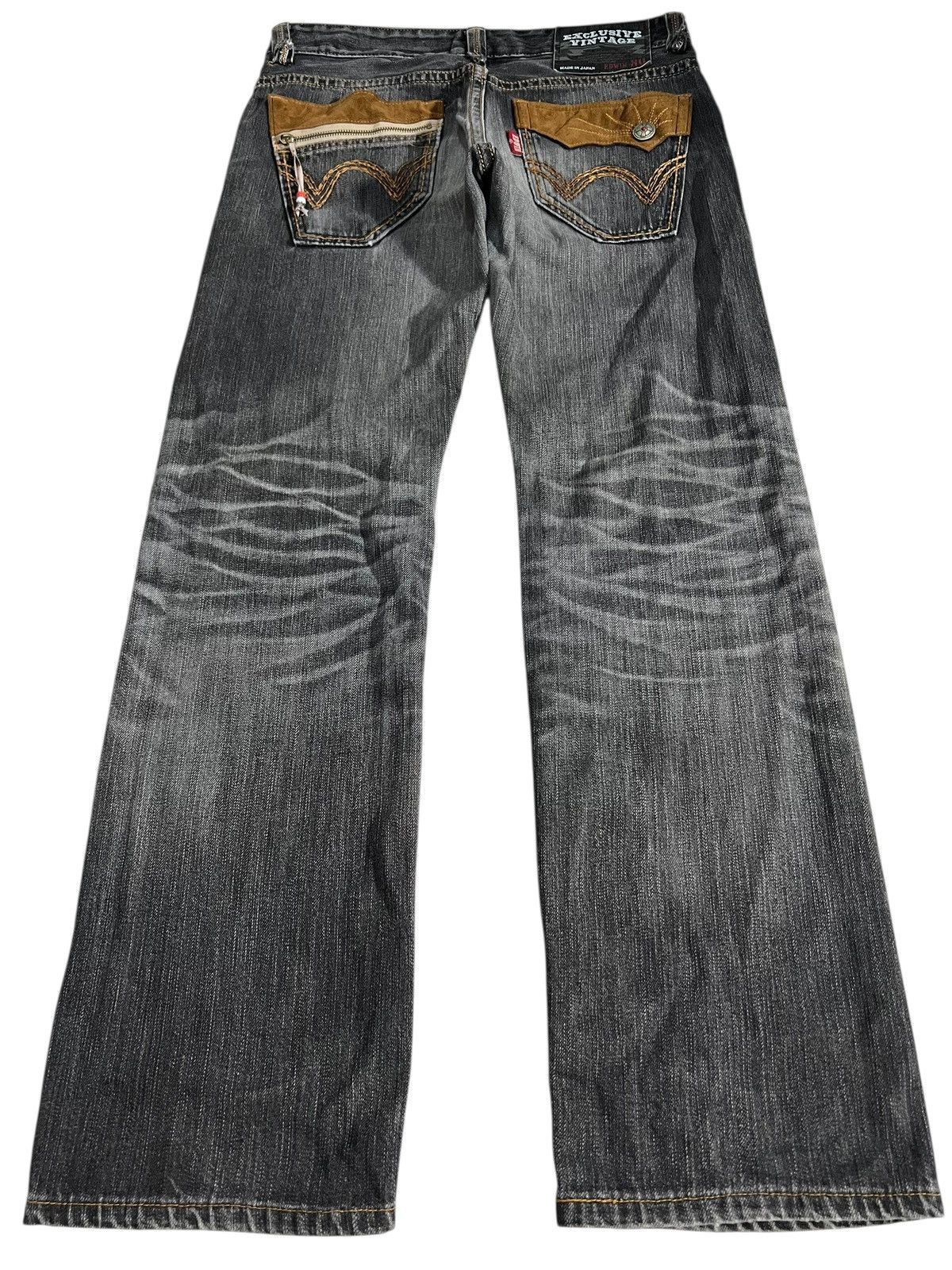 Edwin Flare Jean Edwin Exclusive Vintage XV Navajo Faded Distress Size US 33 - 2 Thumbnail