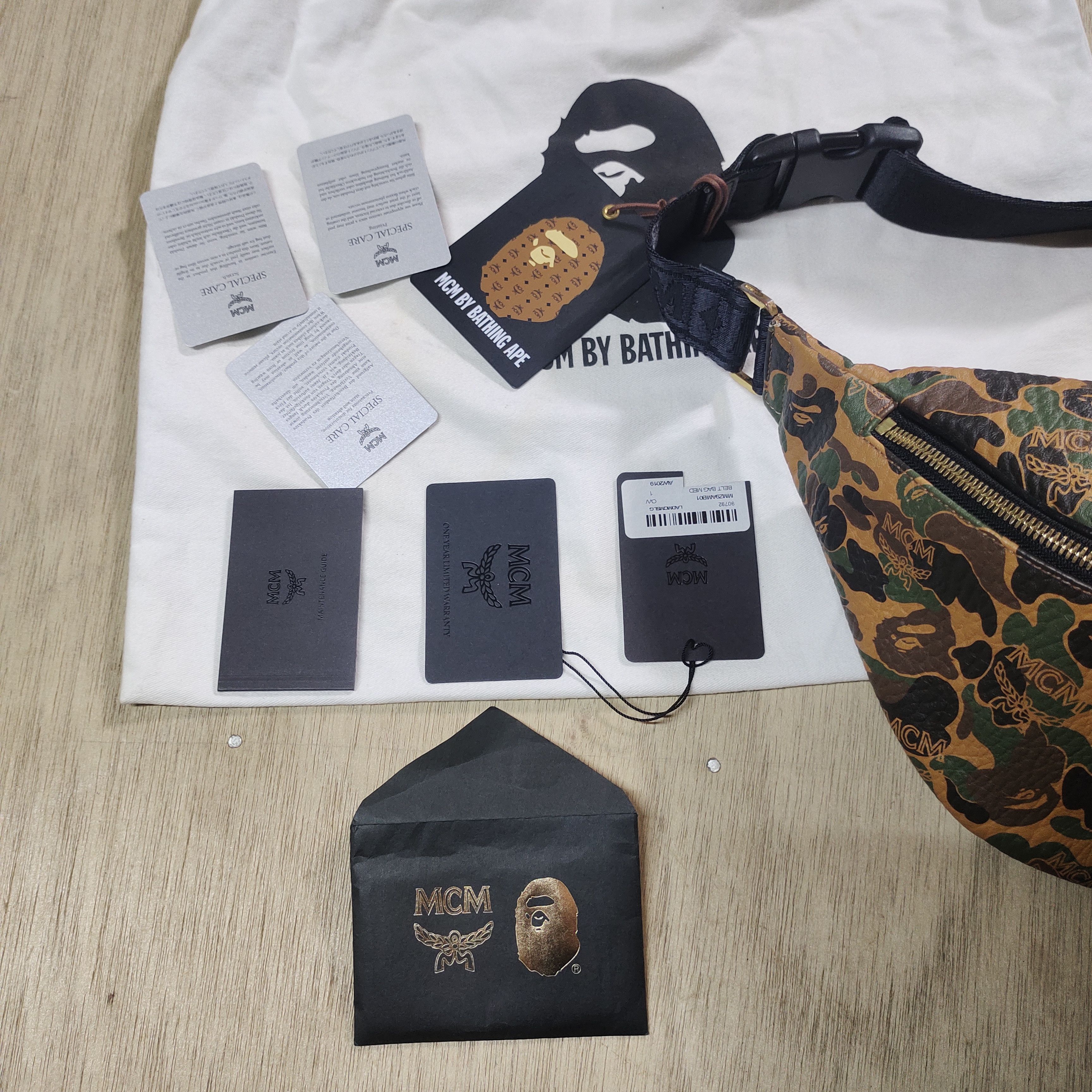 Bape × MCM MCM X BAPE BELT BAG VISETOS CAMO Size ONE SIZE - 11 Thumbnail