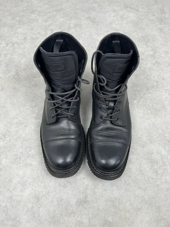 Prada 2000s Prada Black Leather Boots Size US 10.5 / EU 43-44 - 2 Thumbnail
