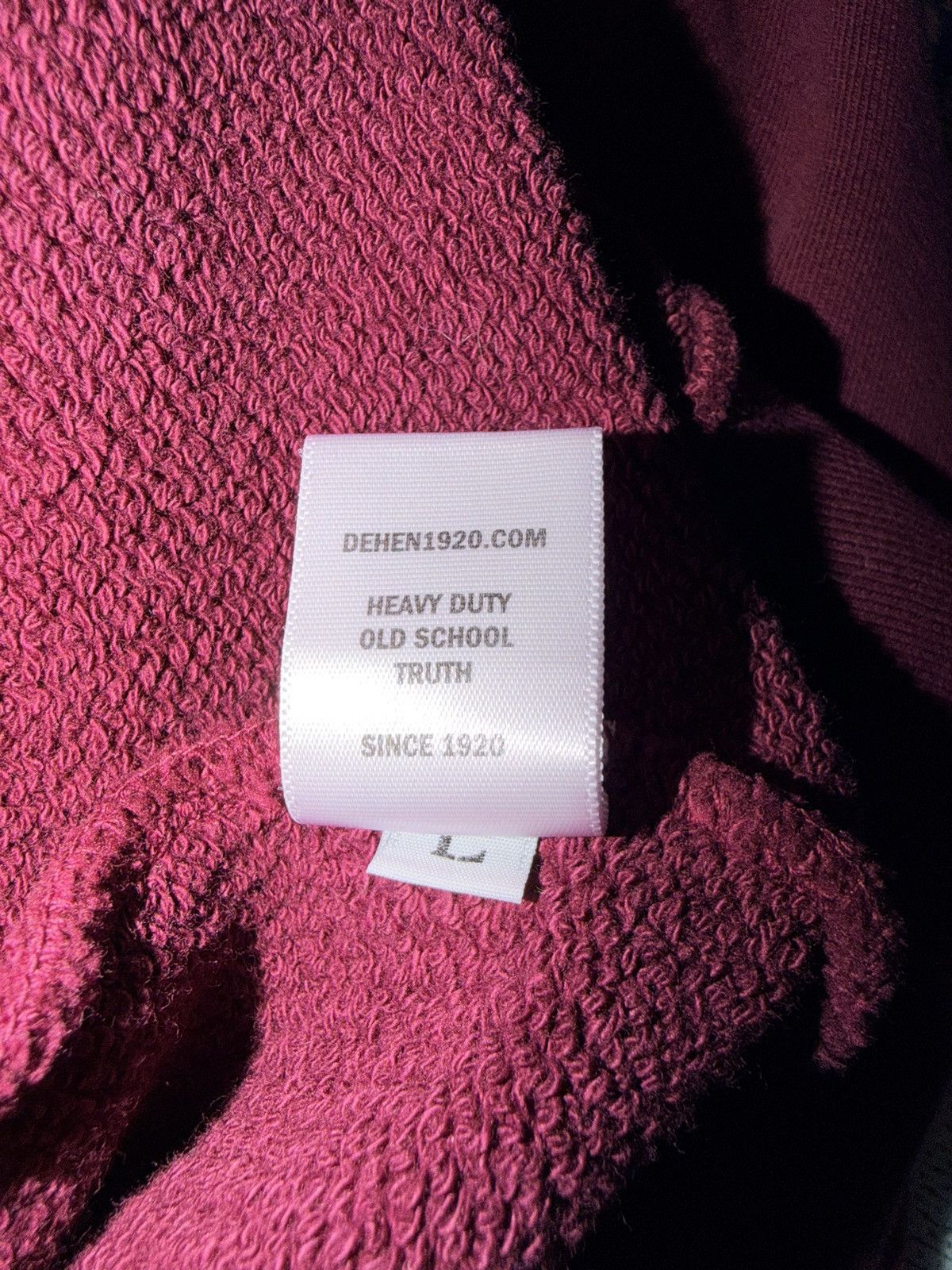 Dehen 1920 Dehen Burgundy Heavy Duty Hoodie Size Large Size US L / EU 52-54 / 3 - 4 Thumbnail