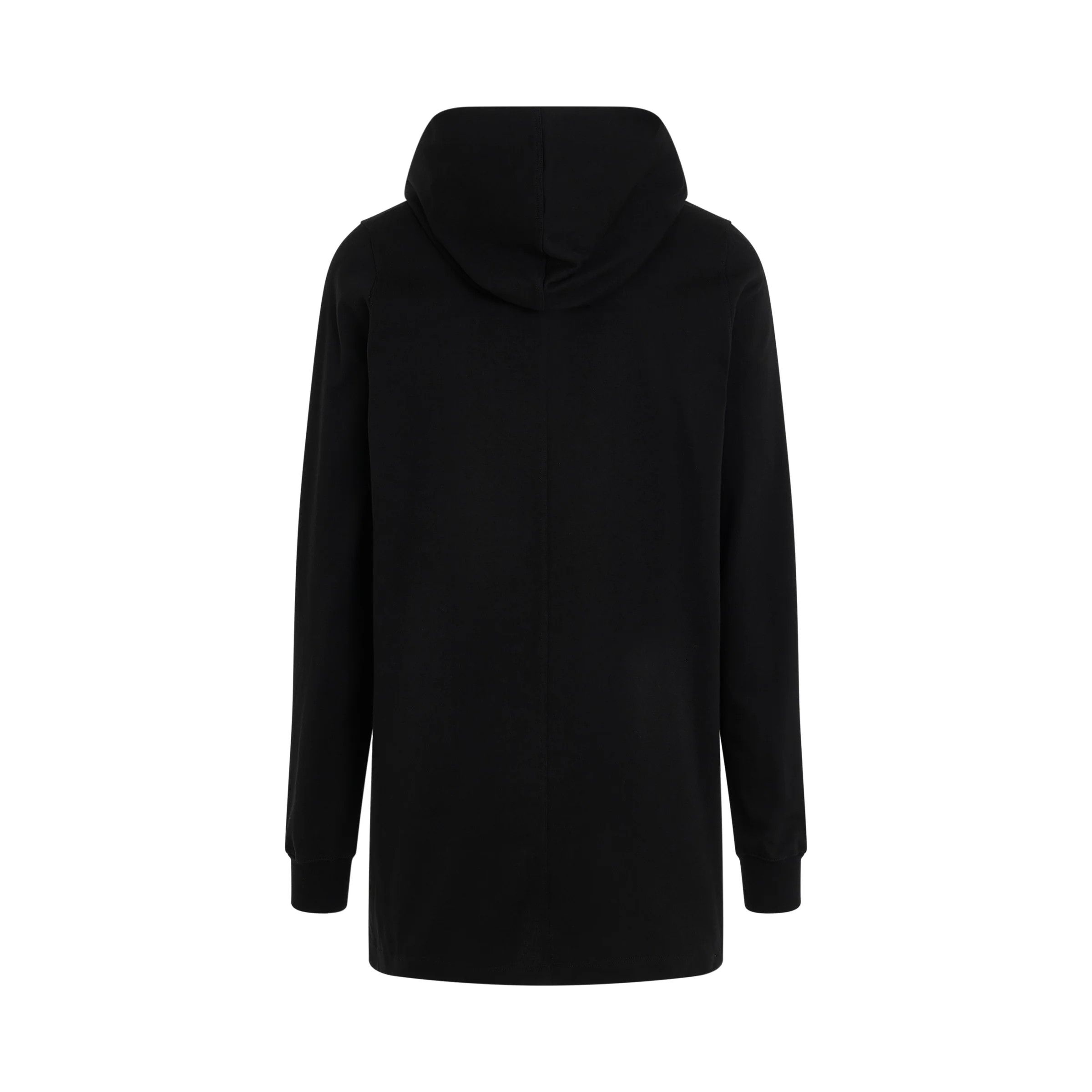 Rick Owens o1mris0824 Long Hoodie in Black Size US S / EU 44-46 / 1 - 4 Thumbnail