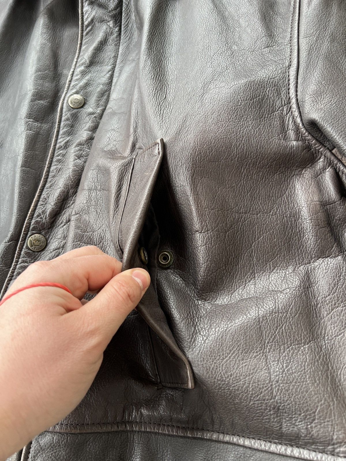 Armani Vintage Armani Jeans Leather Jacket Size US XL / EU 56 / 4 - 2 Thumbnail