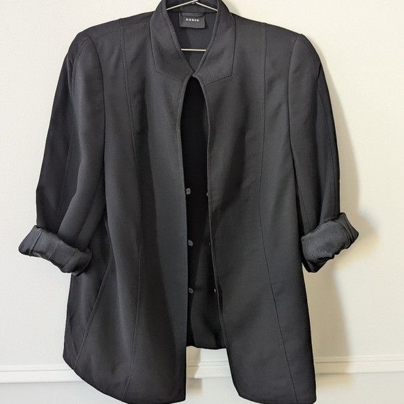 Akris Vintage Akris Mock Collar Button Loop Jacket Size XXL / US 16-18 / IT 52-54 - 2 Thumbnail