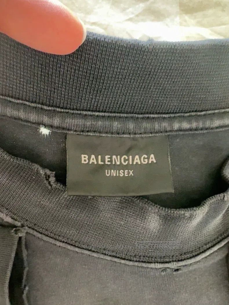Balenciaga Balenciaga Distressed Gradiant T-Shirt Graphite Grey Size US XS / EU 42 / 0 - 9 Thumbnail