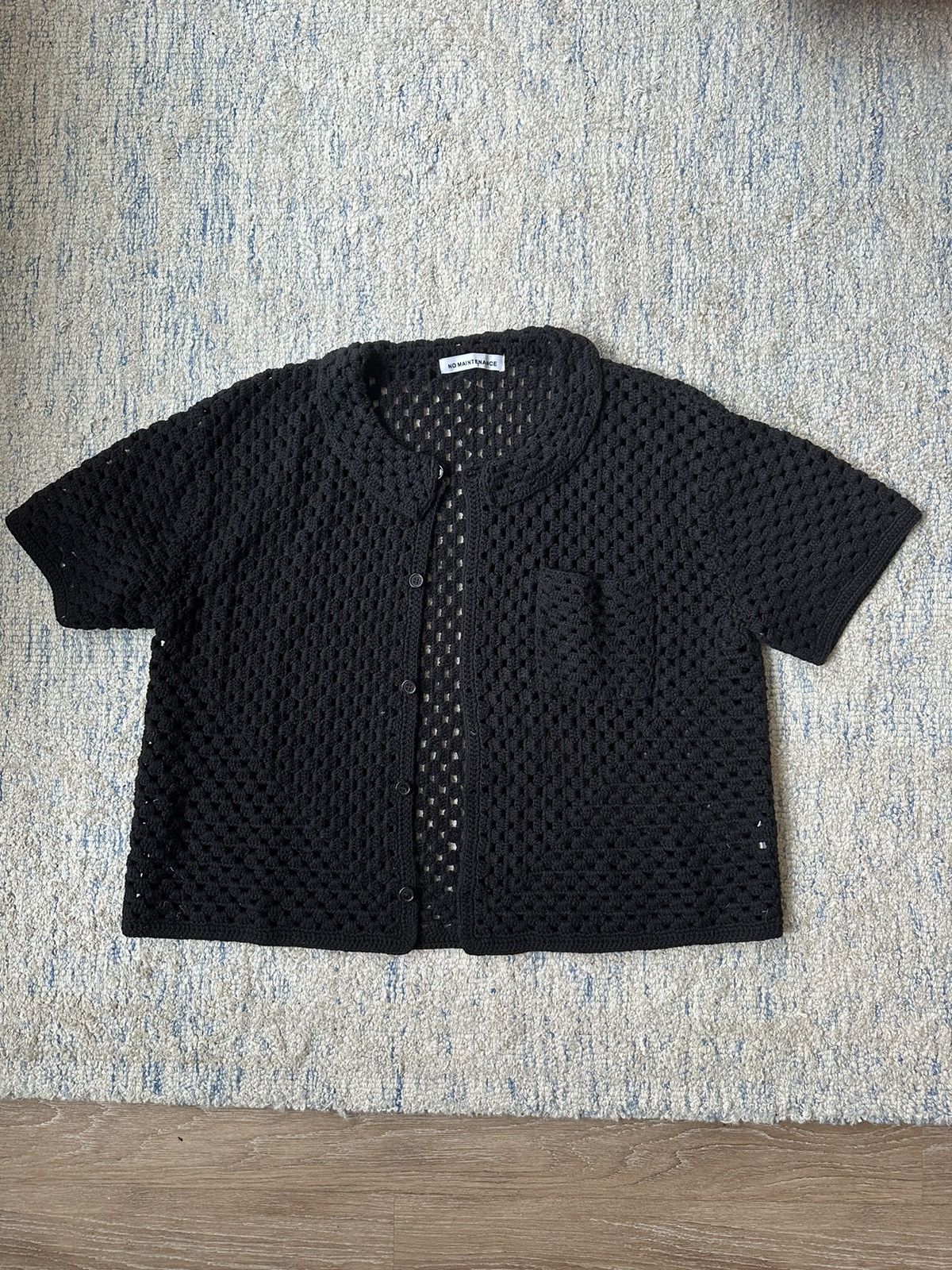 No Maintenance Black Crochet Shirt Size US M / EU 48-50 / 2 - 1 Thumbnail