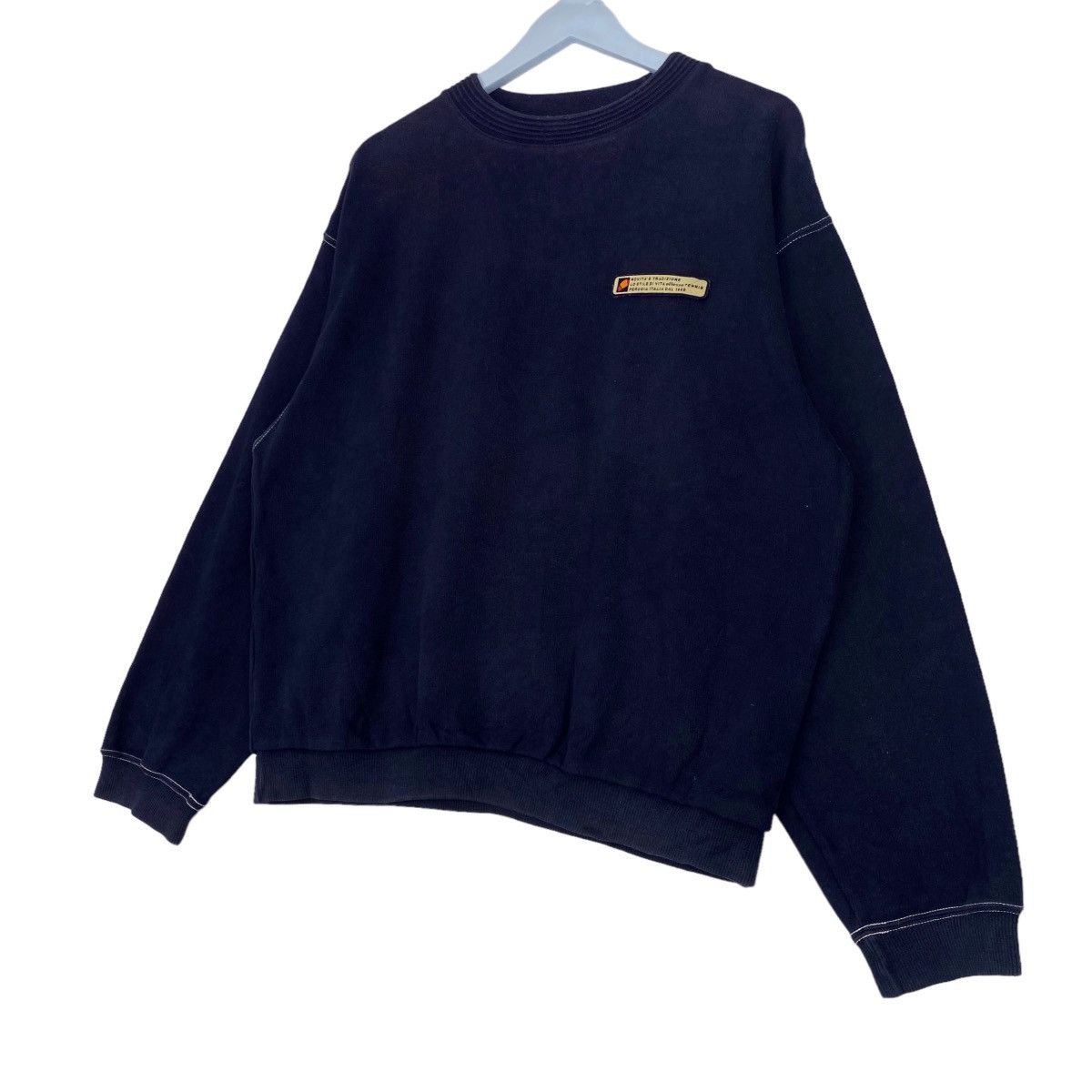 Ellesse × Vintage Vintage Ellesse Small Tag Navy Crewneck Sweatshirt Size L Size US L / EU 52-54 / 3 - 2 Thumbnail
