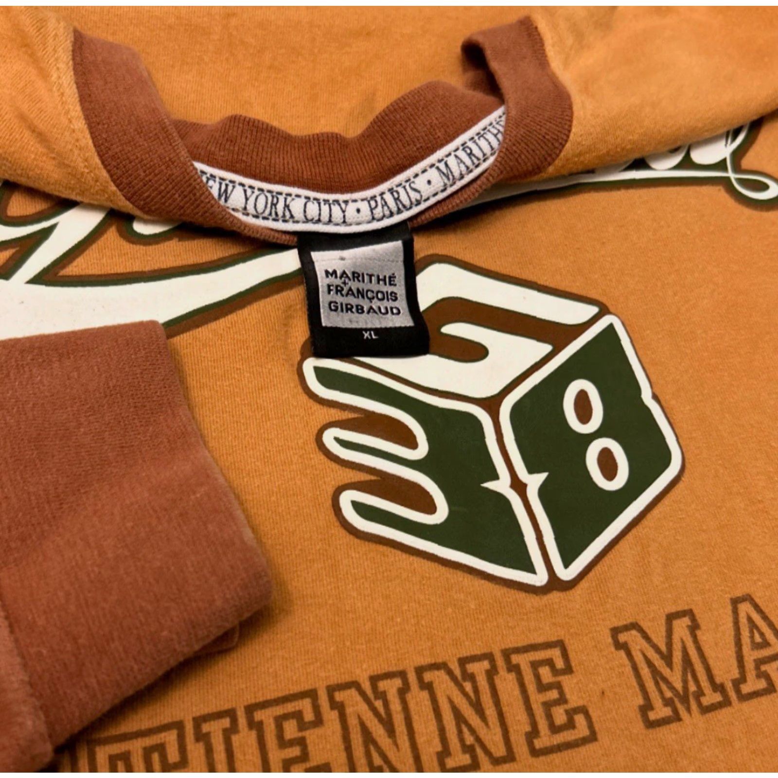 Vintage VINTAGE Girbaud MFG Logo VTG Longsleeve Shirt Mens XL Hip Hop 90s Y2K graphic Logo Brown Sweatshirt T-Shirt Size US XL / EU 56 / 4 - 2 Thumbnail
