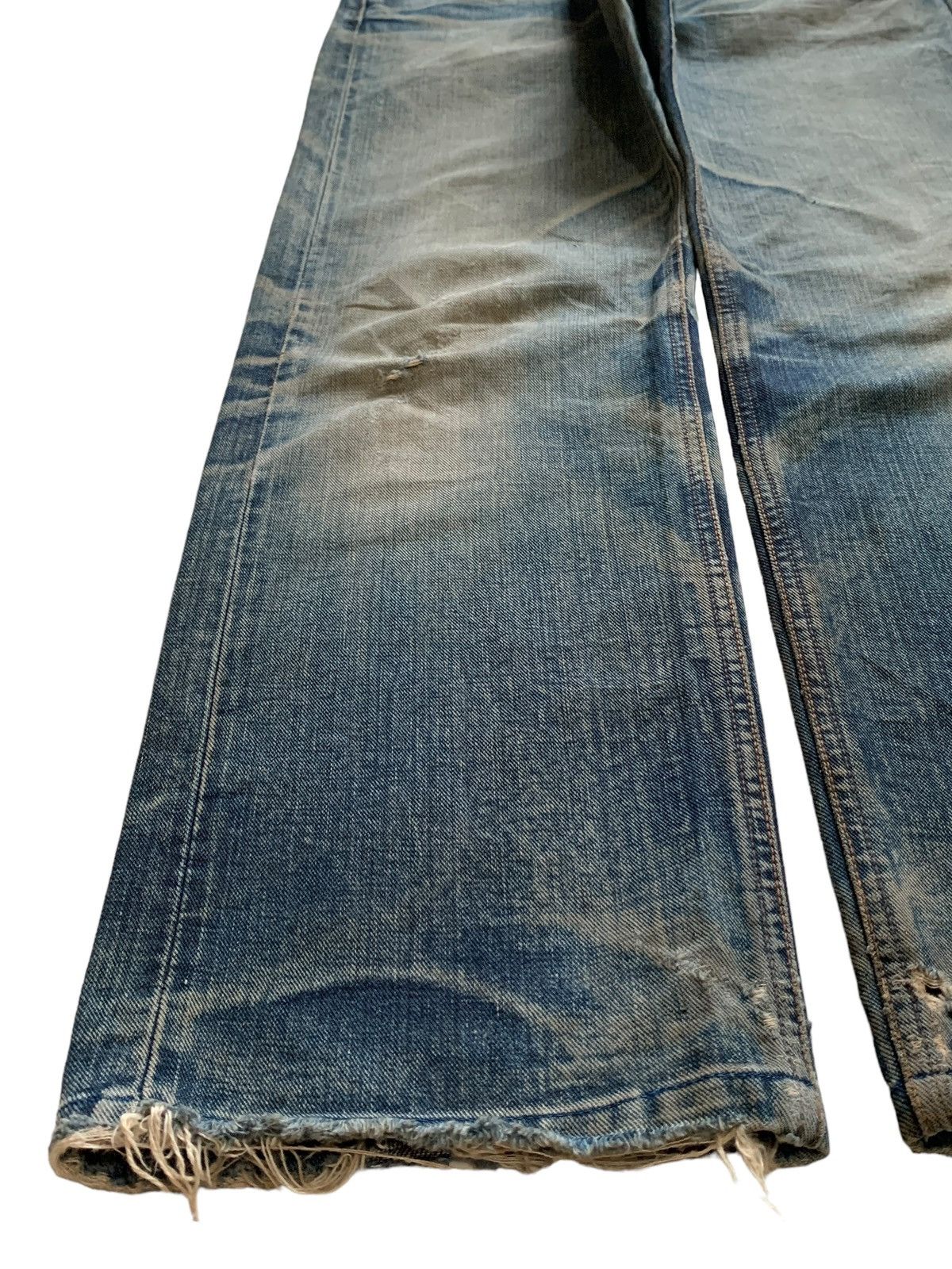 Hypebeast Vintage Paul Smith Red Ear Selvedge Mud Wash Rip Baggy Jeans Size US 31 - 7 Thumbnail
