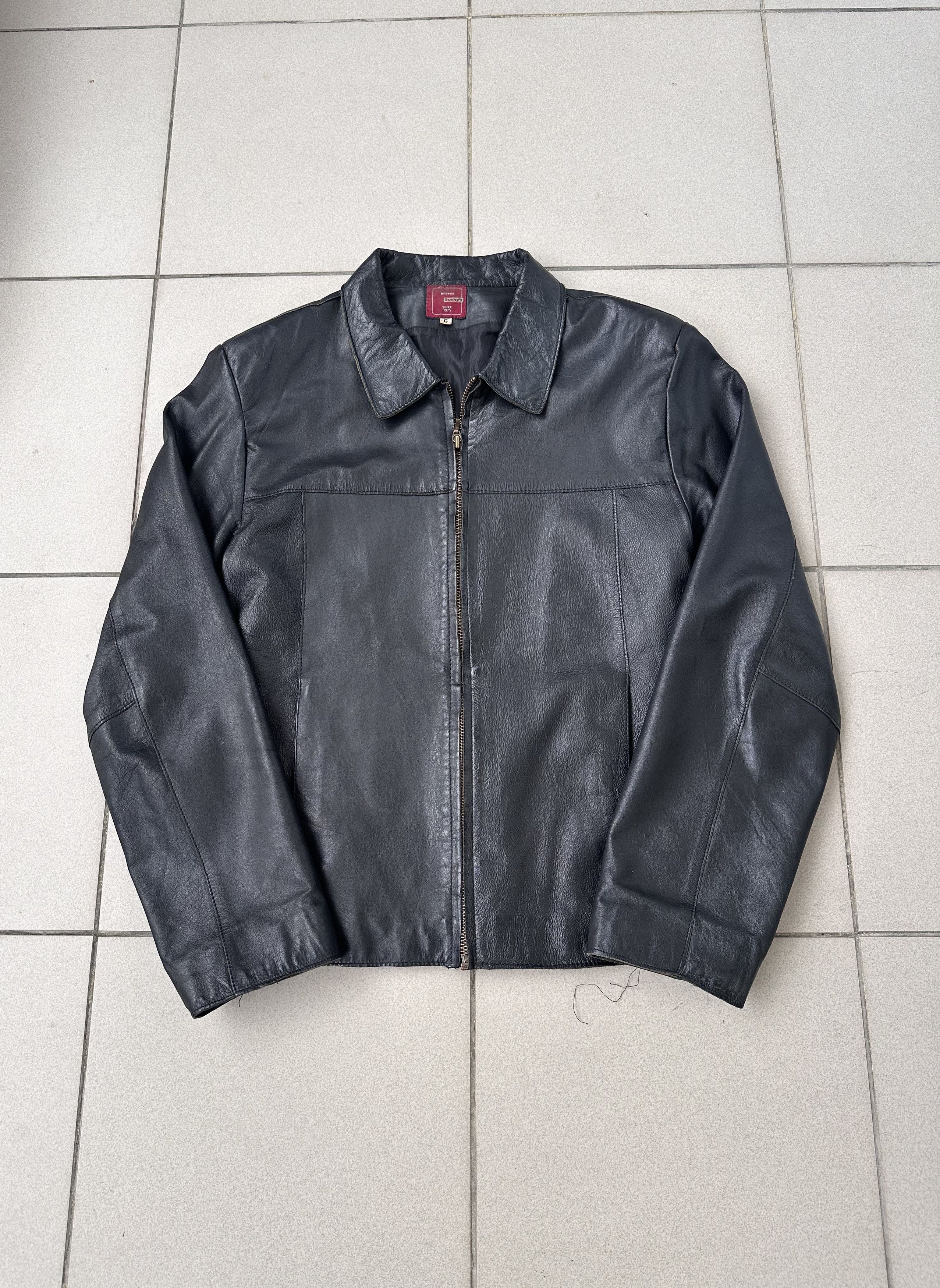 Leather Vintage Avant Garde women biker boxy leather jacket Size M / US 6-8 / IT 42-44 - 8 Thumbnail