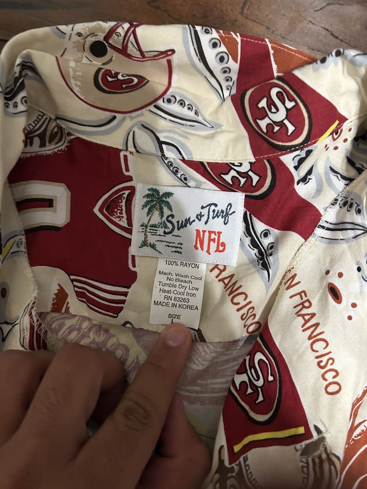 Other Vintage Sun&Turf NFL San Francisco 49ers Hawaiian print Size US L / EU 52-54 / 3 - 2 Thumbnail