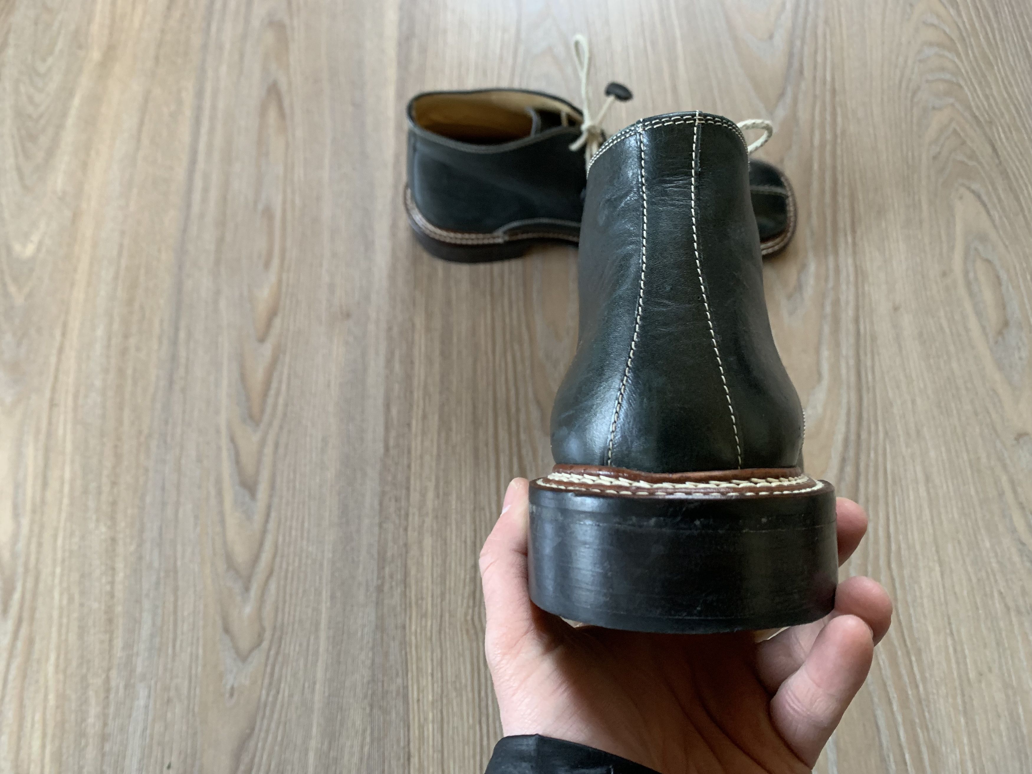 Designer × Vintage Cox & Wilson Men’s Vinatge Italy High Leather Shoes Size US 10 / EU 43 - 6 Thumbnail