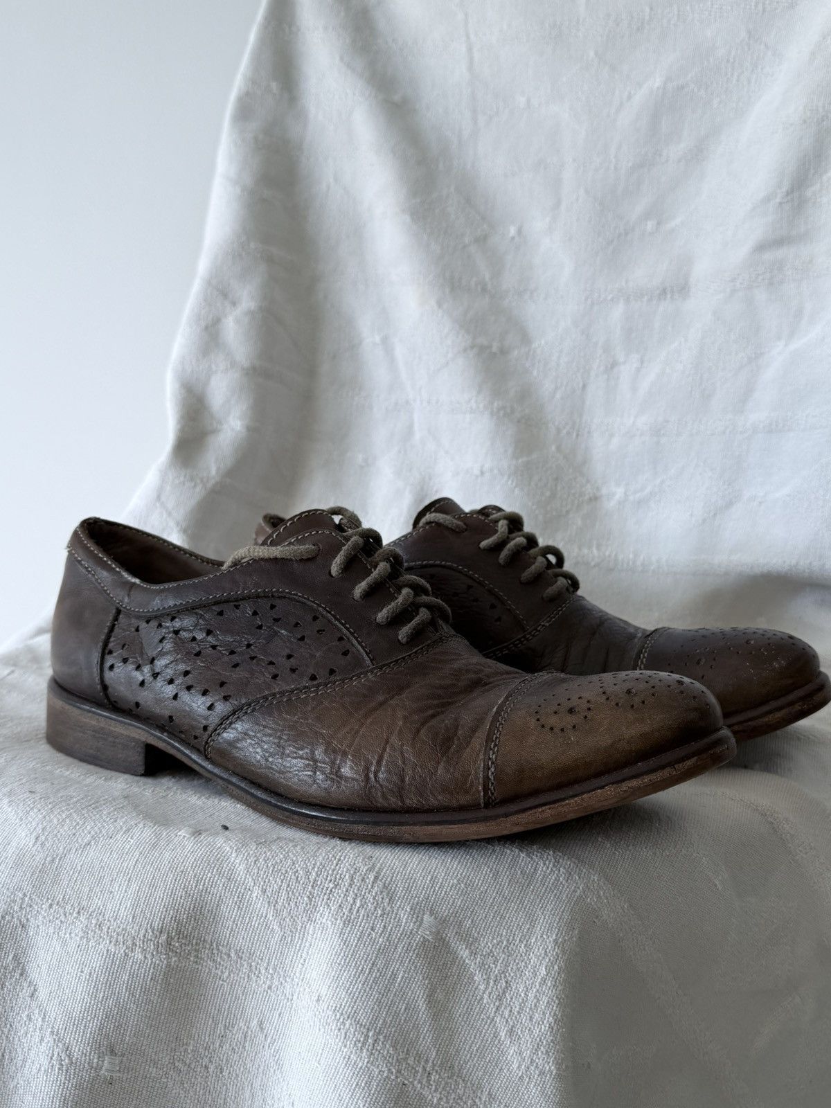 A.S.98 Avant Garde Guidi A.S. 98 Style Distressed Leather Shoes Size US 9 / EU 42 - 1 Thumbnail