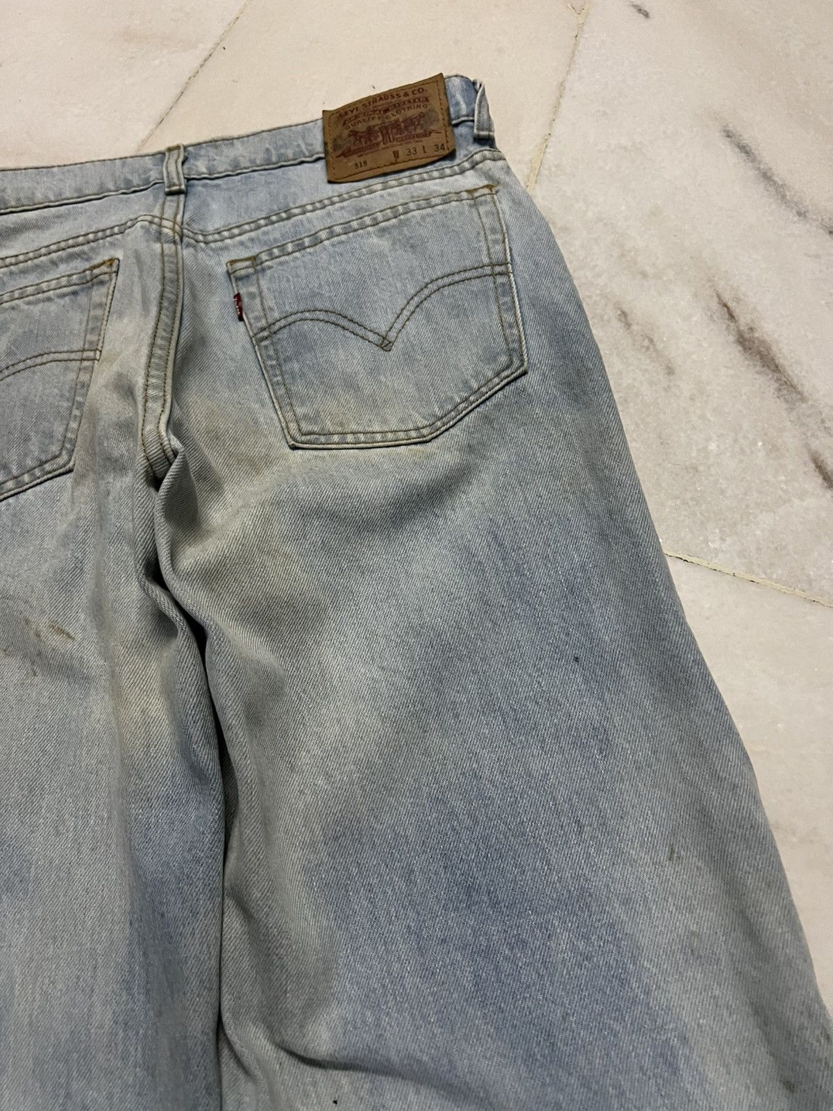 Jean × Levi's × Levi's Vintage Clothing 💥Baggy💥90’s Levis 515 Stone Wash Jean Size US 31 - 16 Thumbnail