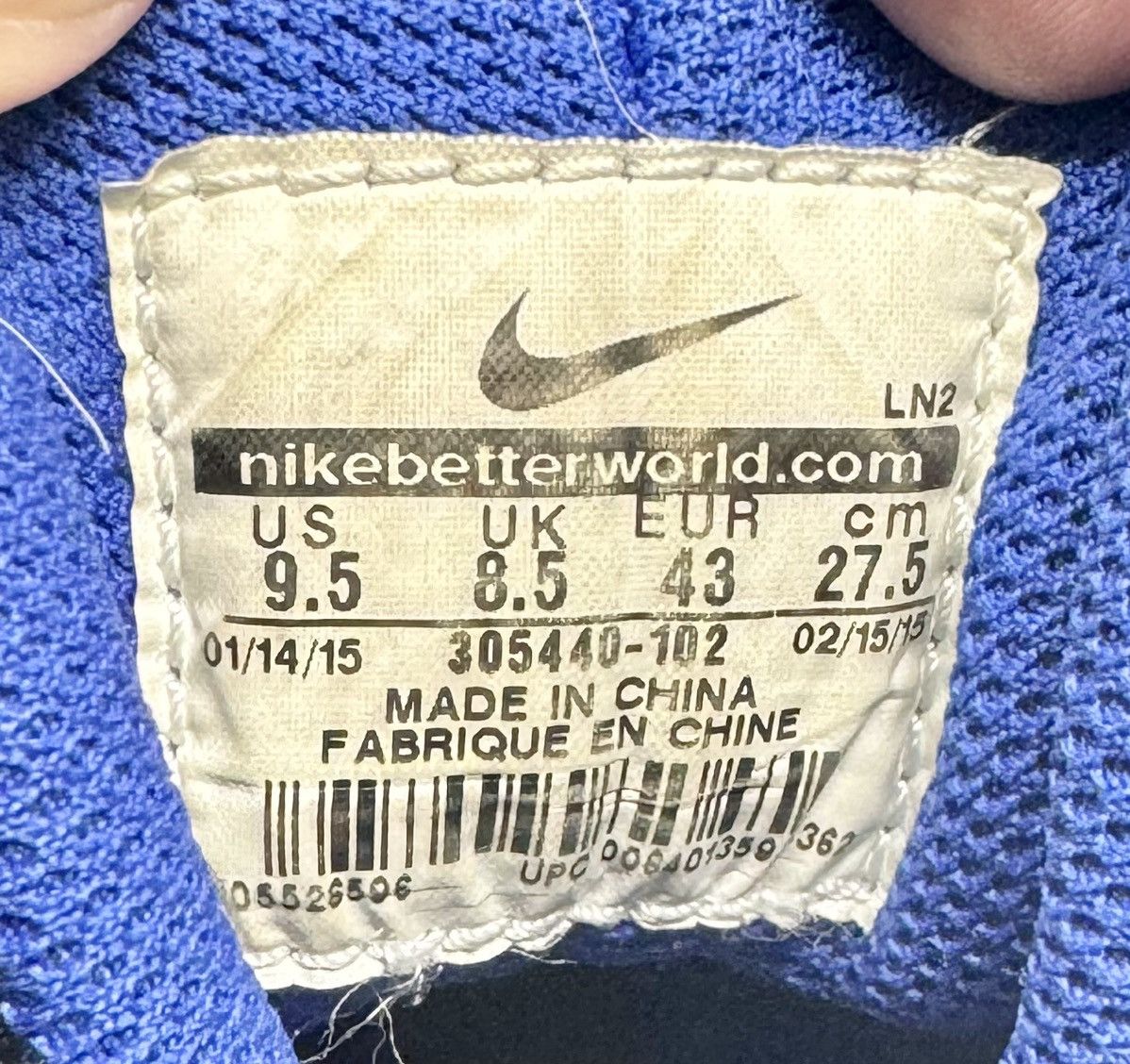 Nike 2015 Nike Air Max 2 CB 94 White Old Royal Retro size 9.5 Size US 8.5 / EU 41-42 - 9 Thumbnail
