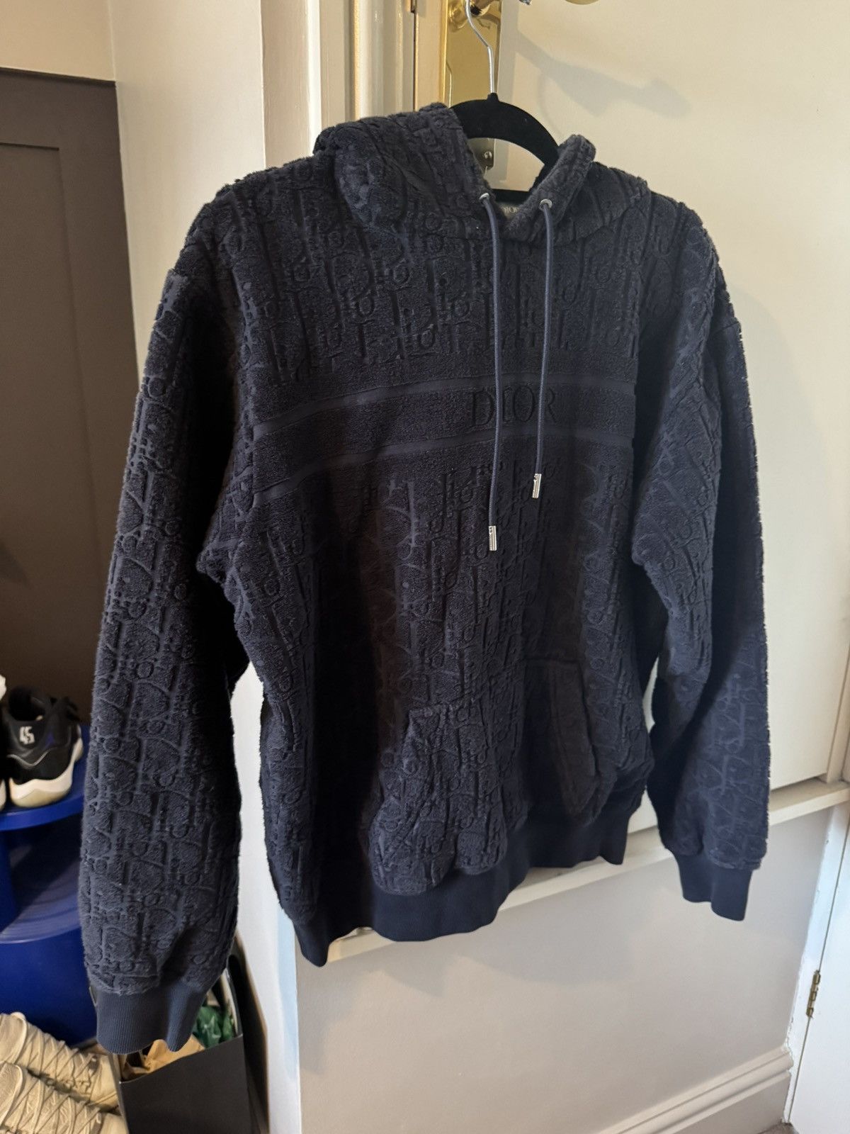 Dior Christian Dior navy toweling hoodie size small Size US S / EU 44-46 / 1 - 3 Thumbnail