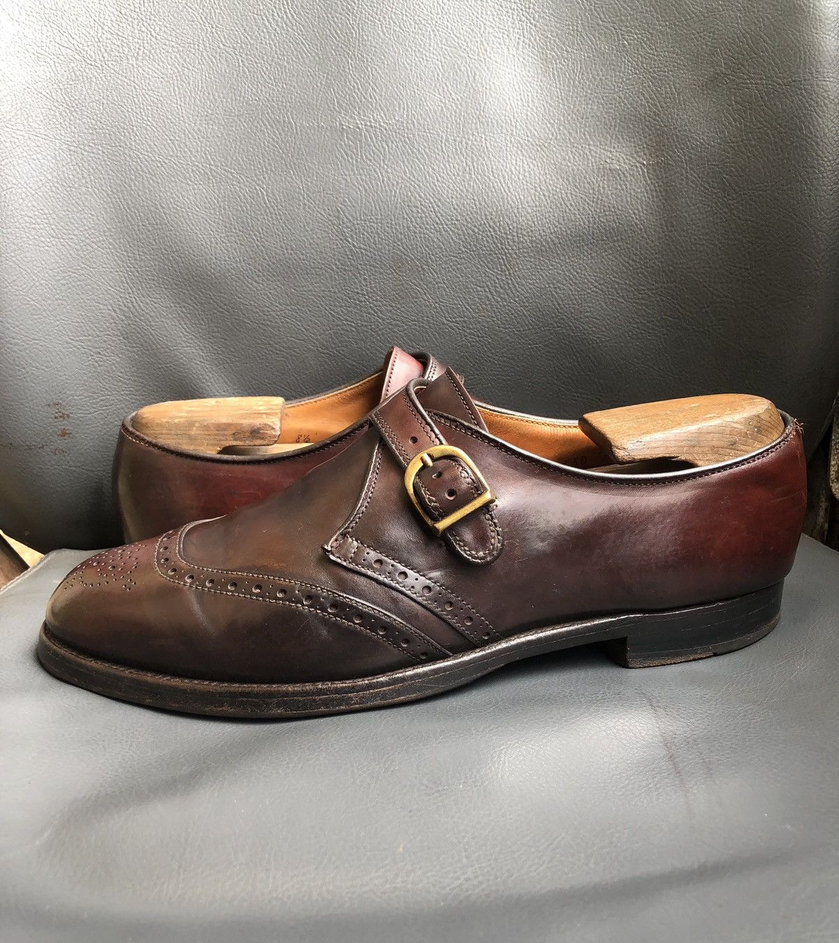 Alden Alden 1690 Shell Cordovan Men’s Single Monk Strap shoes Size US 8.5 / EU 41-42 - 6 Thumbnail