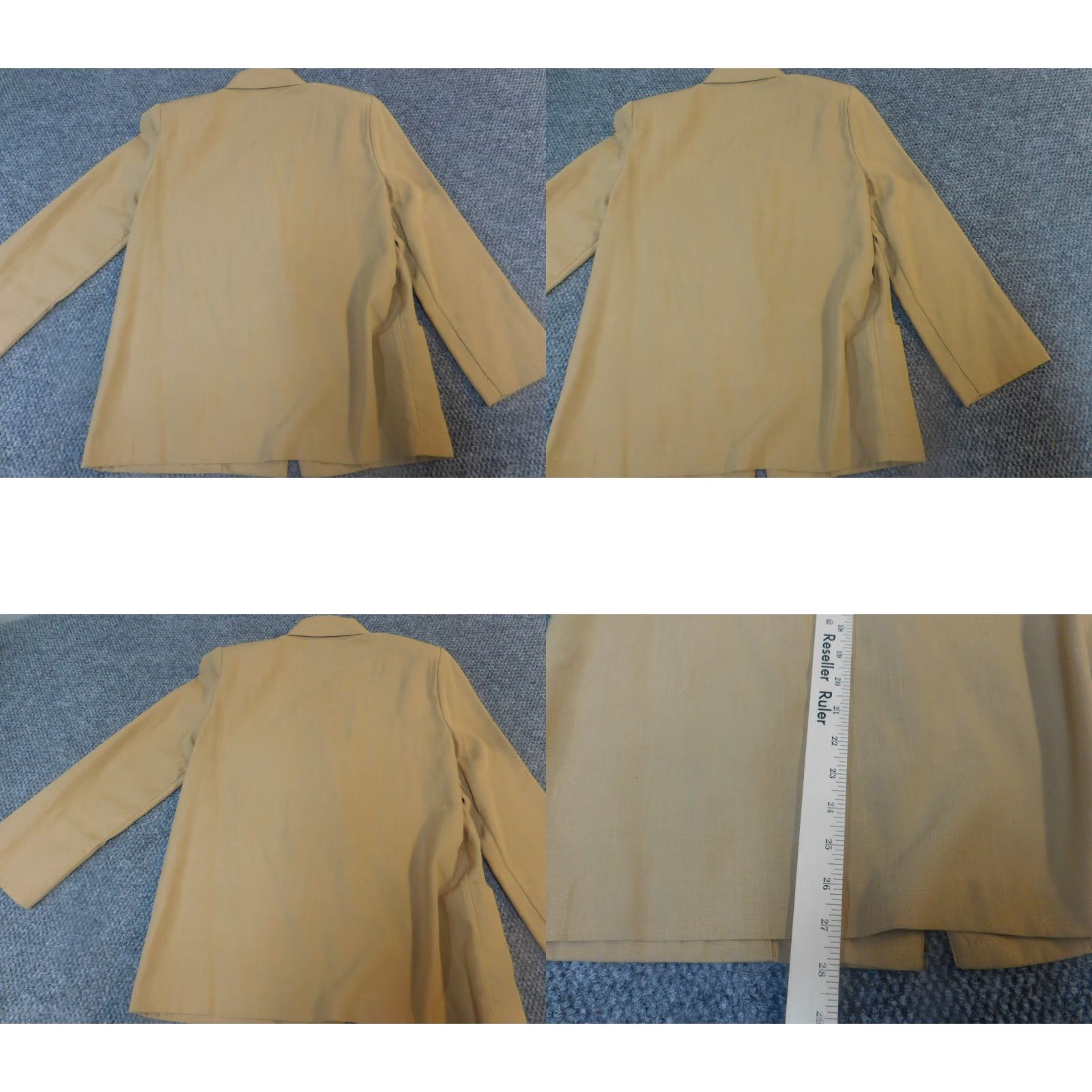 Vintage Sag Harbor Blazer Womens Jacket 6 Beige One Button Polyester Long Sleeve Lightweight Business Casual Fall Winter Size M / US 6-8 / IT 42-44 - 8 Thumbnail