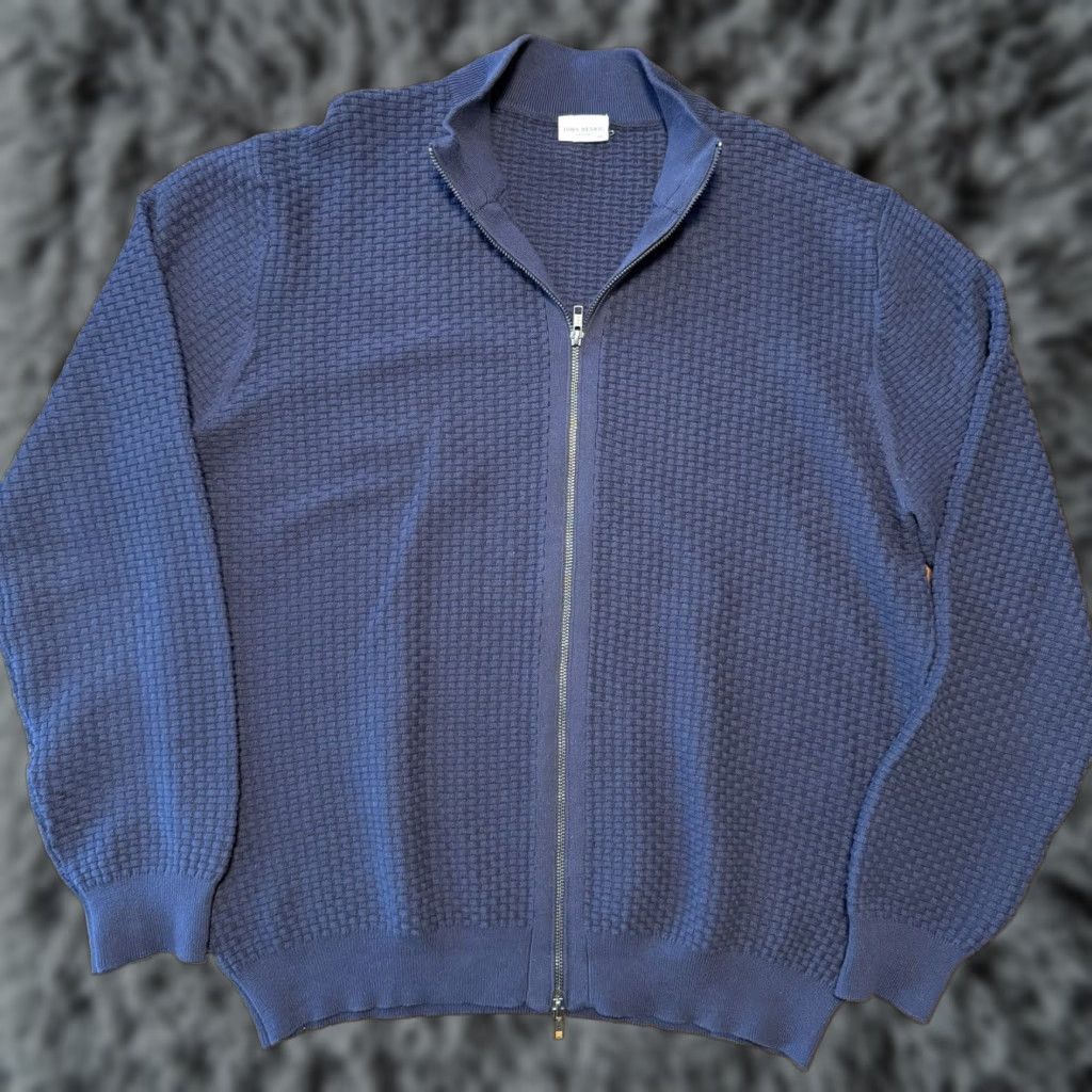Vintage John Henric Sweden Sweater Mens XXL Blue Full Zip Knit Cardigan Size US XXL / EU 58 / 5 - 1 Thumbnail