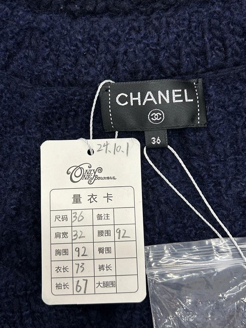 Chanel Chanel Dark blue lamb wool knitted coat Size XS / US 0-2 / IT 36-38 - 5 Thumbnail