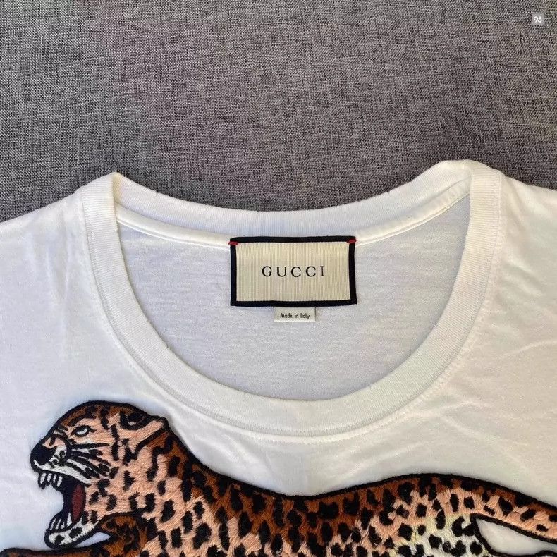 Gucci Gucci Leopard embroidered cotton short-sleeved T-shirt 2505 Size US L / EU 52-54 / 3 - 3 Thumbnail