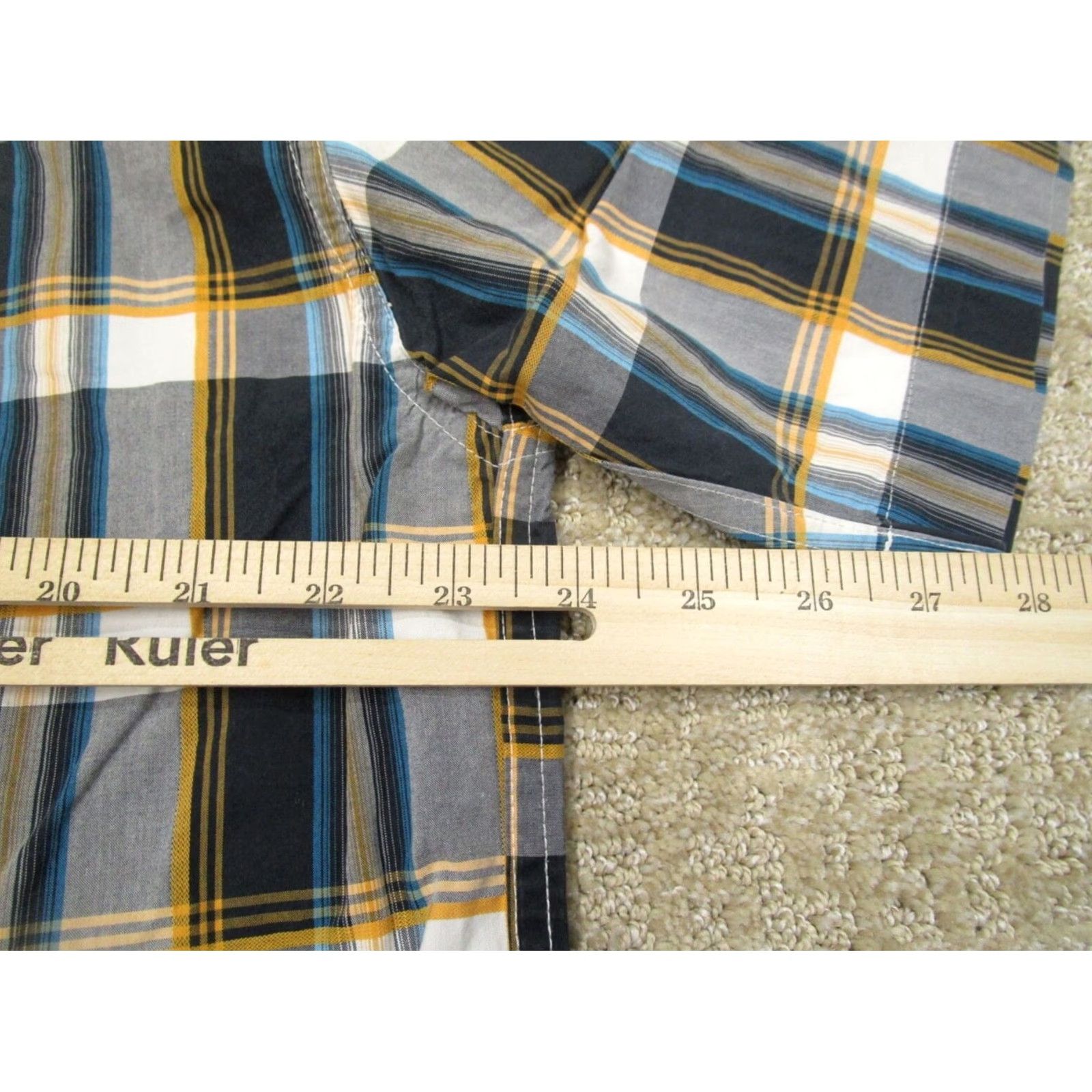 Vintage Cinch Shirt Men XL Blue Plaid Western Short Sleeve Button-Down Collar Cowboy Rodeo Rancher Size US XL / EU 56 / 4 - 5 Thumbnail