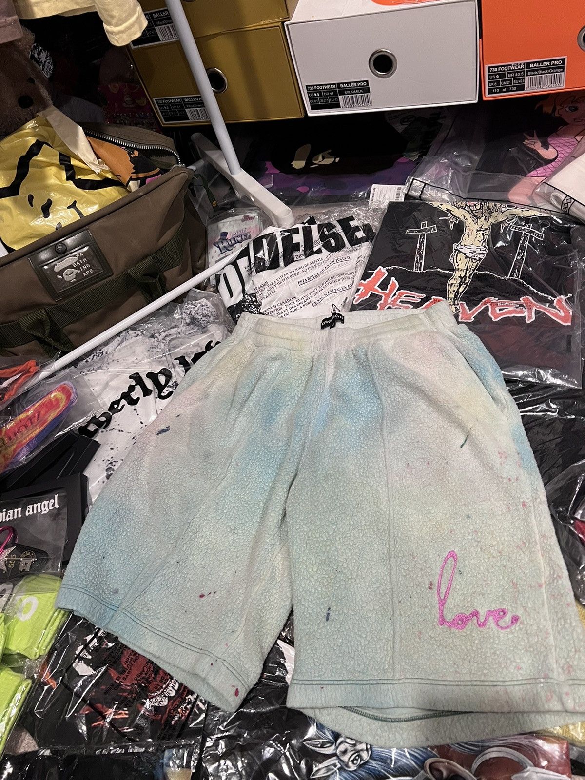 Seventh Heaven Love Tye Dye Paint Splatter Shorts | Seventh Heaven Size US 28 / EU 44 - 1 Thumbnail