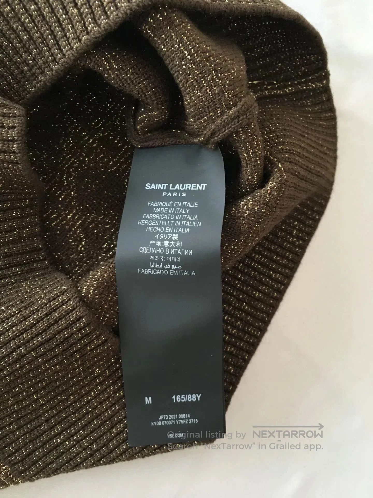 Saint Laurent Paris Saint Laurent Brown Diamond Knit Vest. Size M / US 6-8 / IT 42-44 - 3 Thumbnail