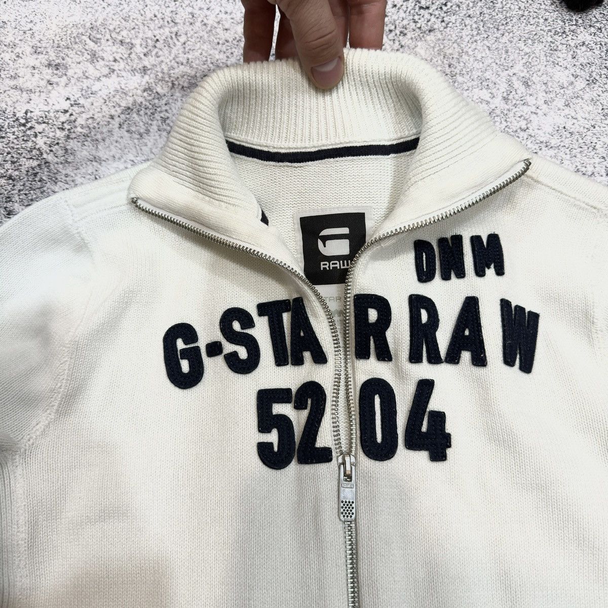 Designer × G-Star G-Star Mens White Robert Vest Knit l/s zip sweater S size Size US S / EU 44-46 / 1 - 9 Thumbnail