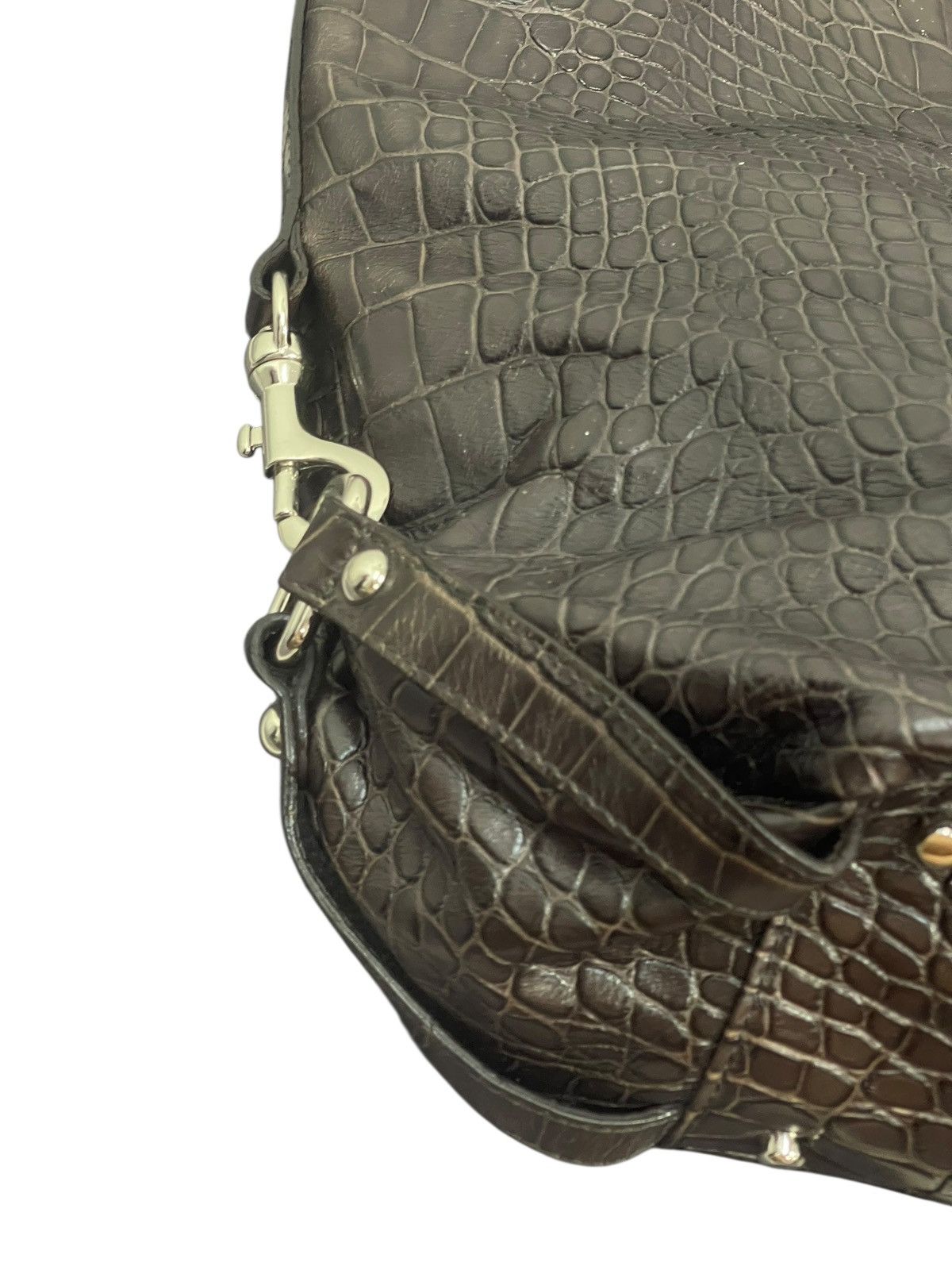 Genuine Leather Crocodile Embossed Palio Full Leather Shoulder Bag 2🟩1 Size ONE SIZE - 14 Thumbnail