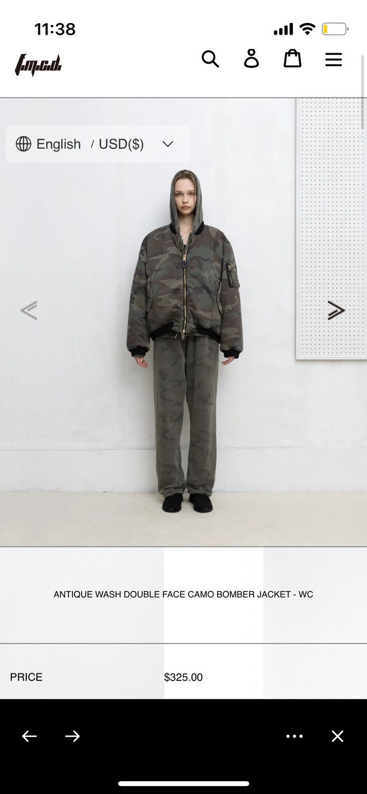 Fostex Garments Fostex Garments ANTIQUE WASH DOUBLE FACE CAMO BOMBER JACKET Size US M / EU 48-50 / 2 - 1 Thumbnail