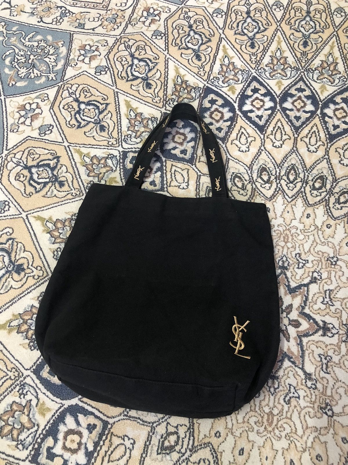 Yves Saint Laurent Yves Saint Laurent Embroidery Logo Tote Bag Size ONE SIZE - 4 Thumbnail