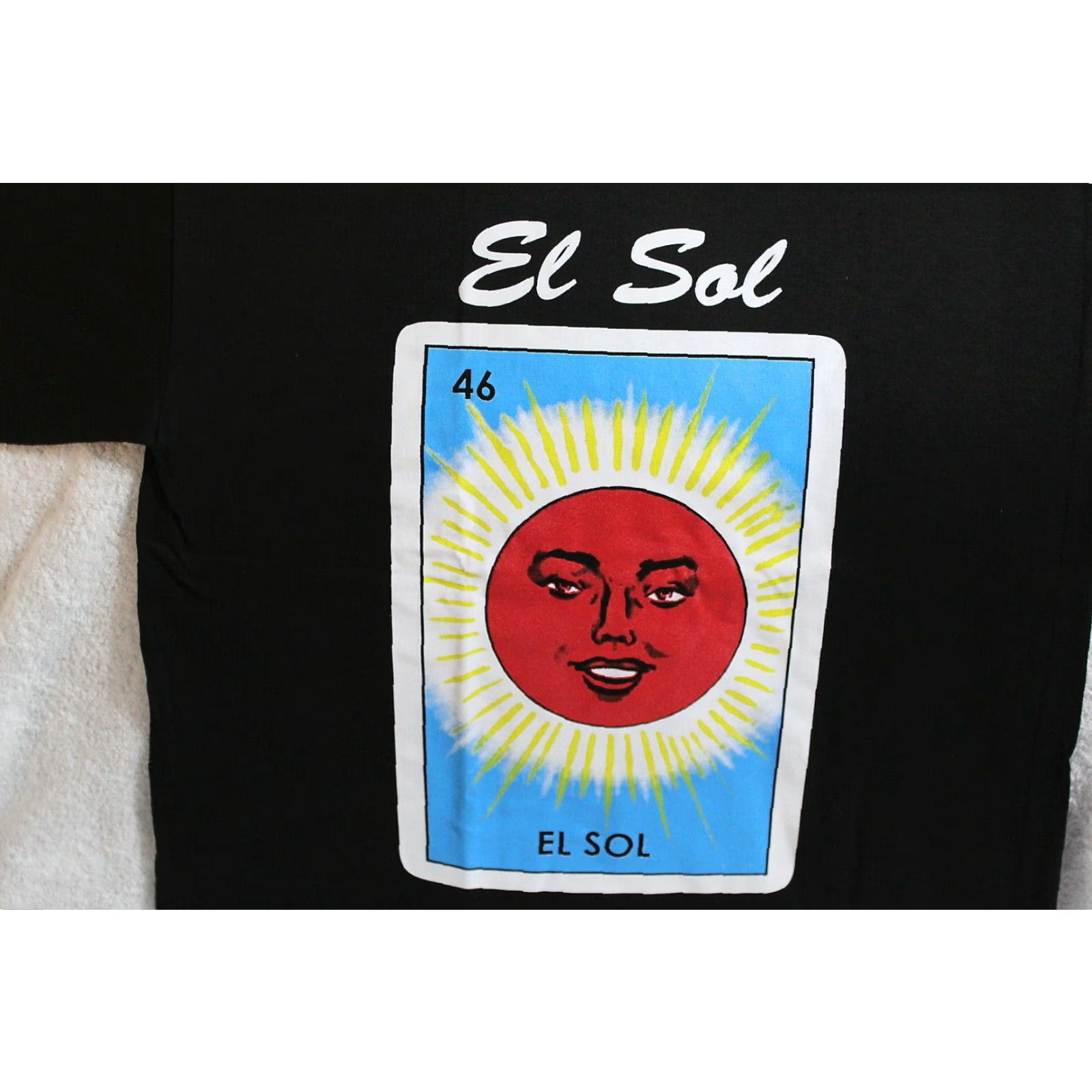 Vintage VINTAGE EL SOL SUN MEXICAN LOTERIA CARD BINGO T-Shirt Men XL Black Graphic Tee Mexico 90s Size US XL / EU 56 / 4 - 2 Thumbnail