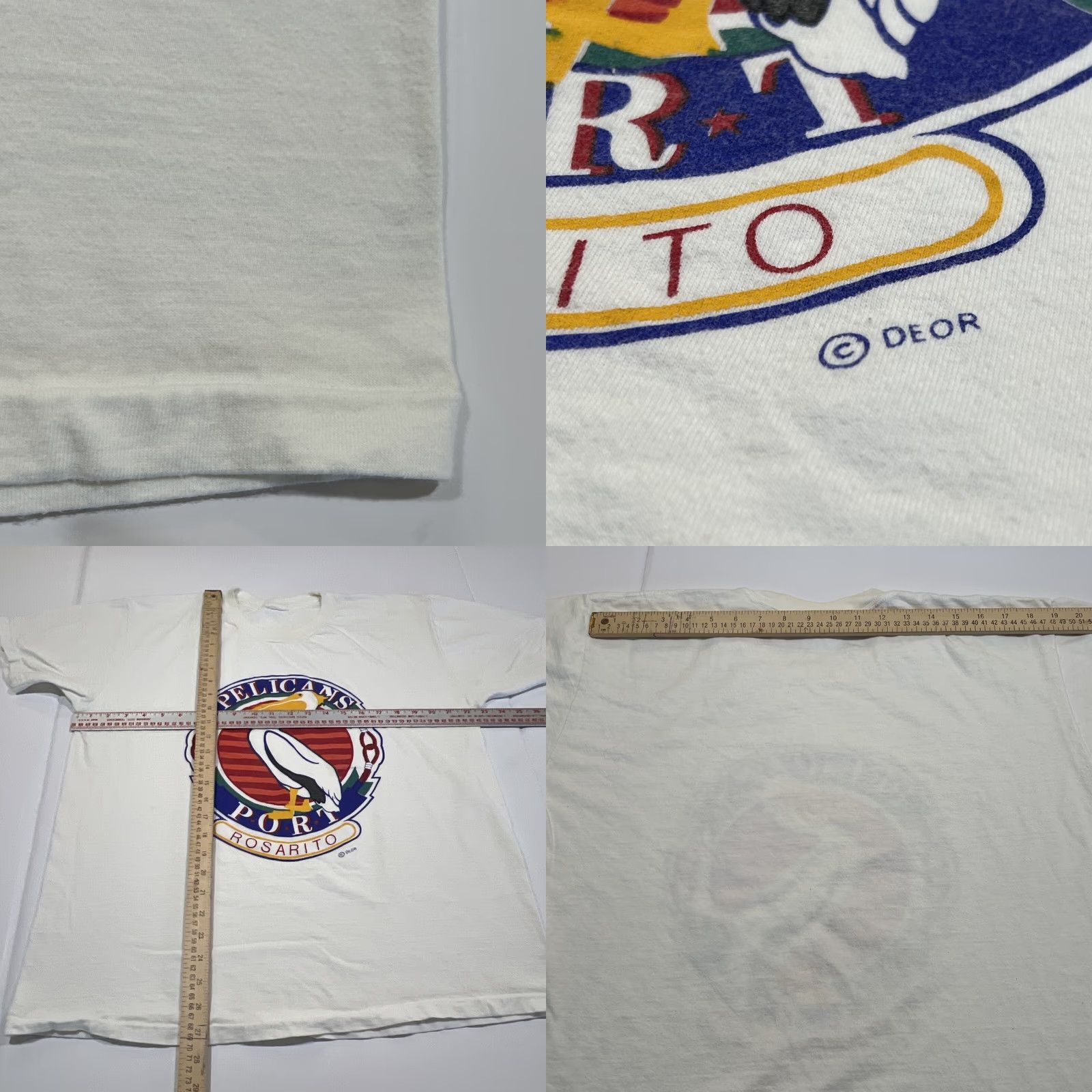 Vintage VINTAGE Pelicans Port Rosario Mexico Men T Shirt XL White Graphic Tee Unbranded 1990s Single Stitch Mens Size US XL / EU 56 / 4 - 8 Thumbnail