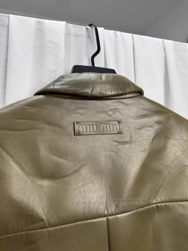 Miu Miu Miu Miu Leather Blazer Jacket Size US XS / EU 42 / 0 - 6 Thumbnail
