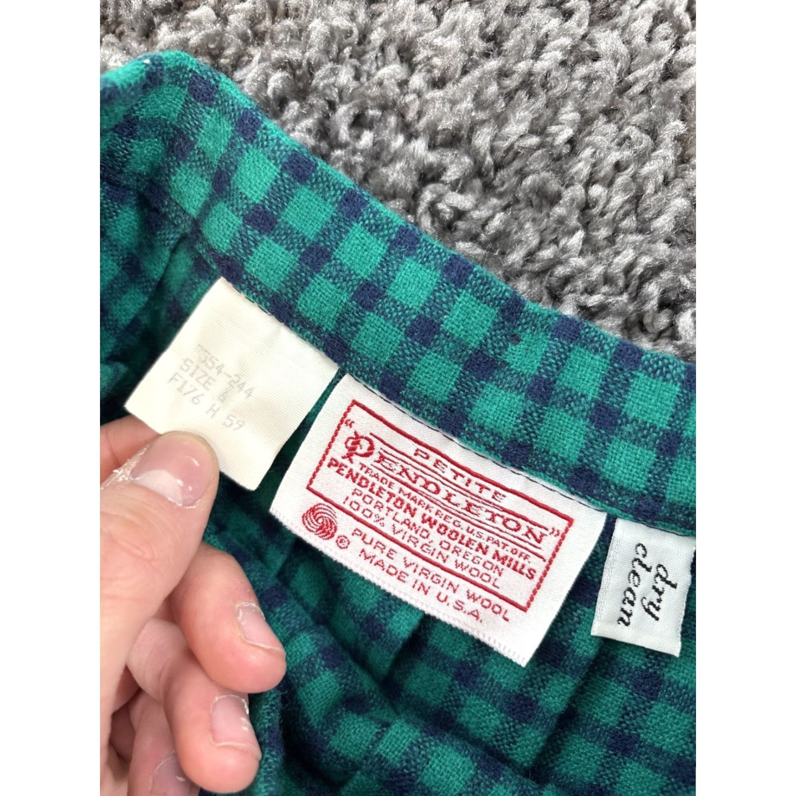 Pendleton VINTAGE Pendleton Skirt Long 50s Wool Striped Teal Petite 6 Women Size 28" / US 6 / IT 42 - 6 Thumbnail