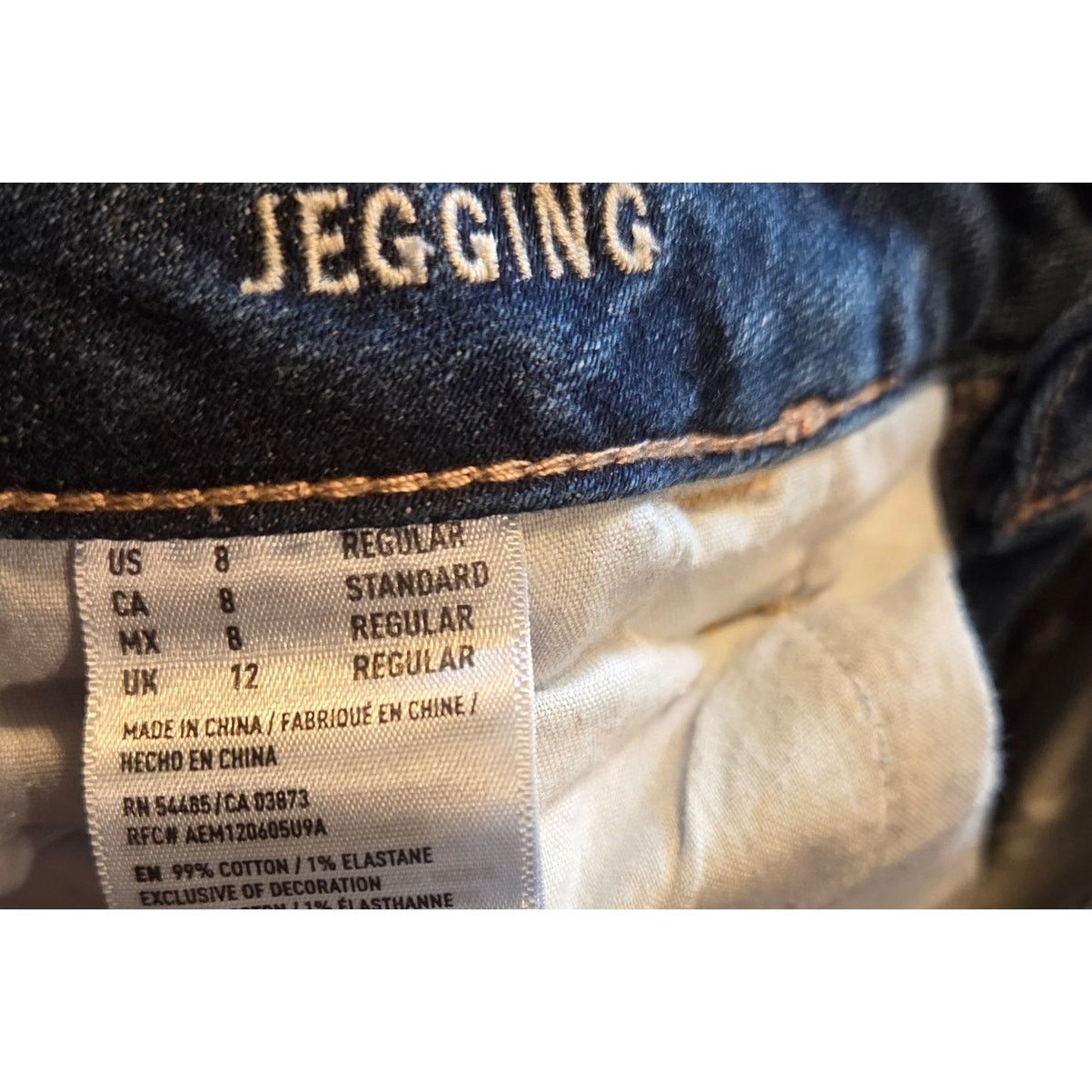 American Eagle Outfitters American Eagle Acid Wash Blue Denim Jeggings - Size 8 Size 30" / US 8 / IT 44 - 6 Thumbnail