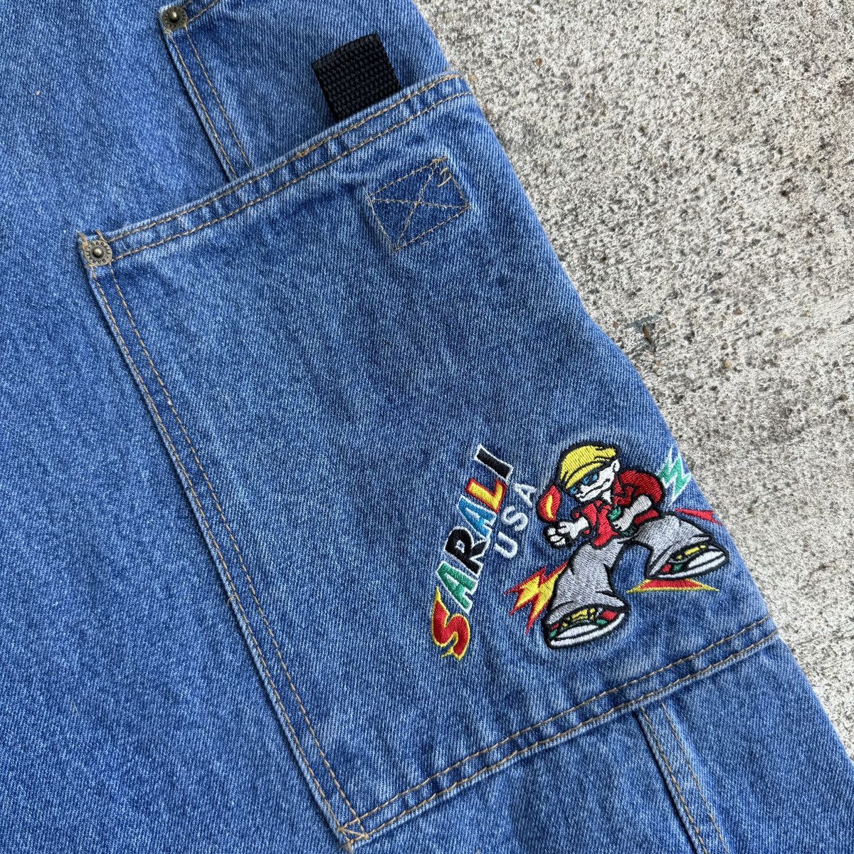 JNCO × Vintage Rare Vintage y2k Sarali baggy wide leg flared embroidered Size US 32 / EU 48 - 5 Thumbnail