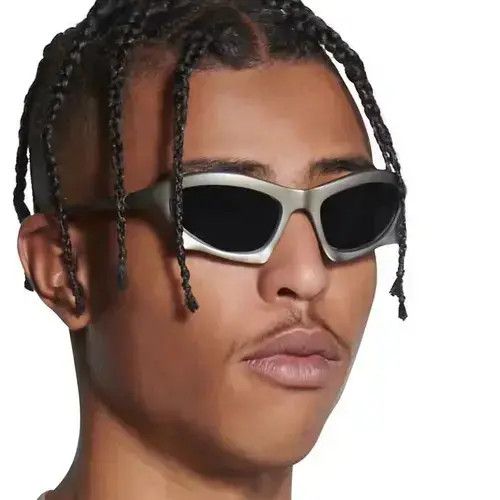 Electric Visual Sunglasses x Jewelry Kurt Cobain Silver Alien Sunglasses Punk Grunge 2000S Look in Black