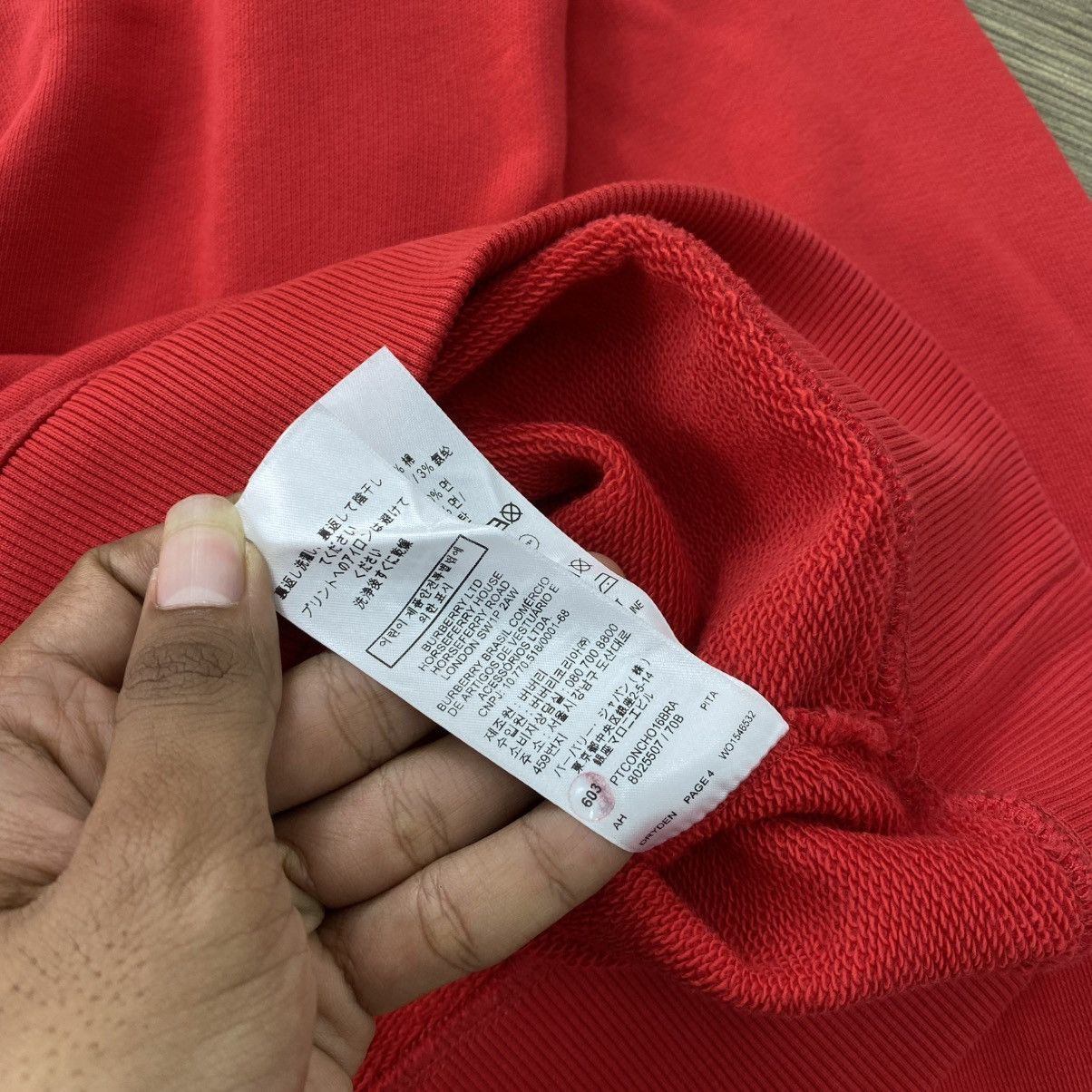 Burberry 🇵🇹Luxury Burberry TB Logo Printed Red Sweatshirt Size US S / EU 44-46 / 1 - 5 Thumbnail