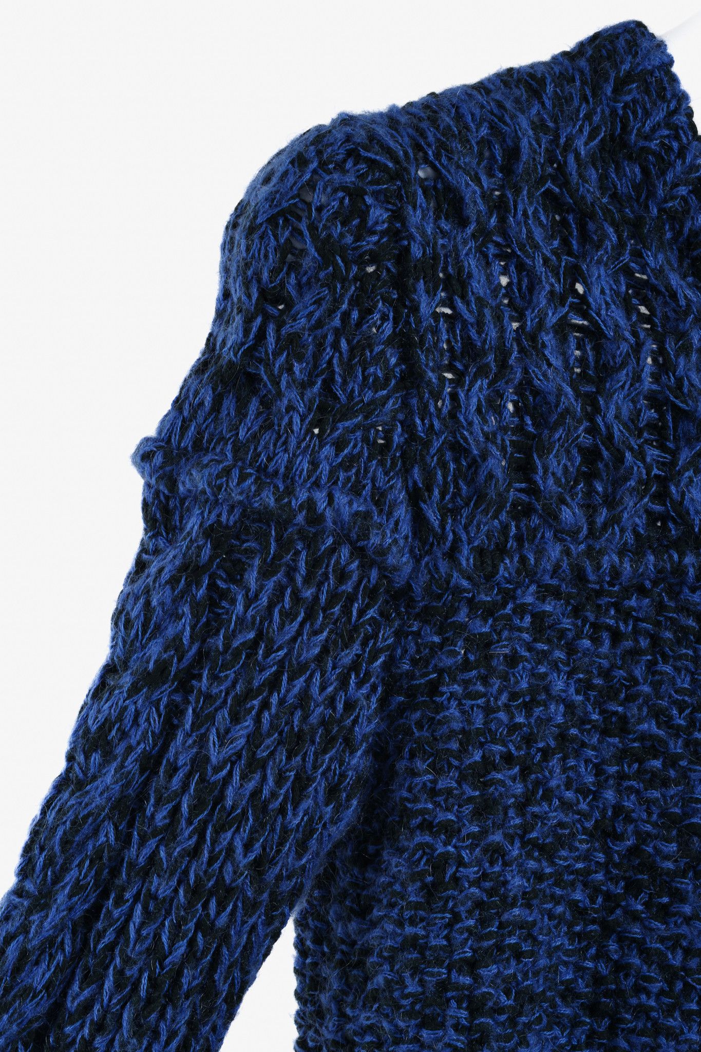 Carven Carven Chunky Cable Knit Black Blue Sweater Size S / US 4 / IT 40 - 5 Thumbnail