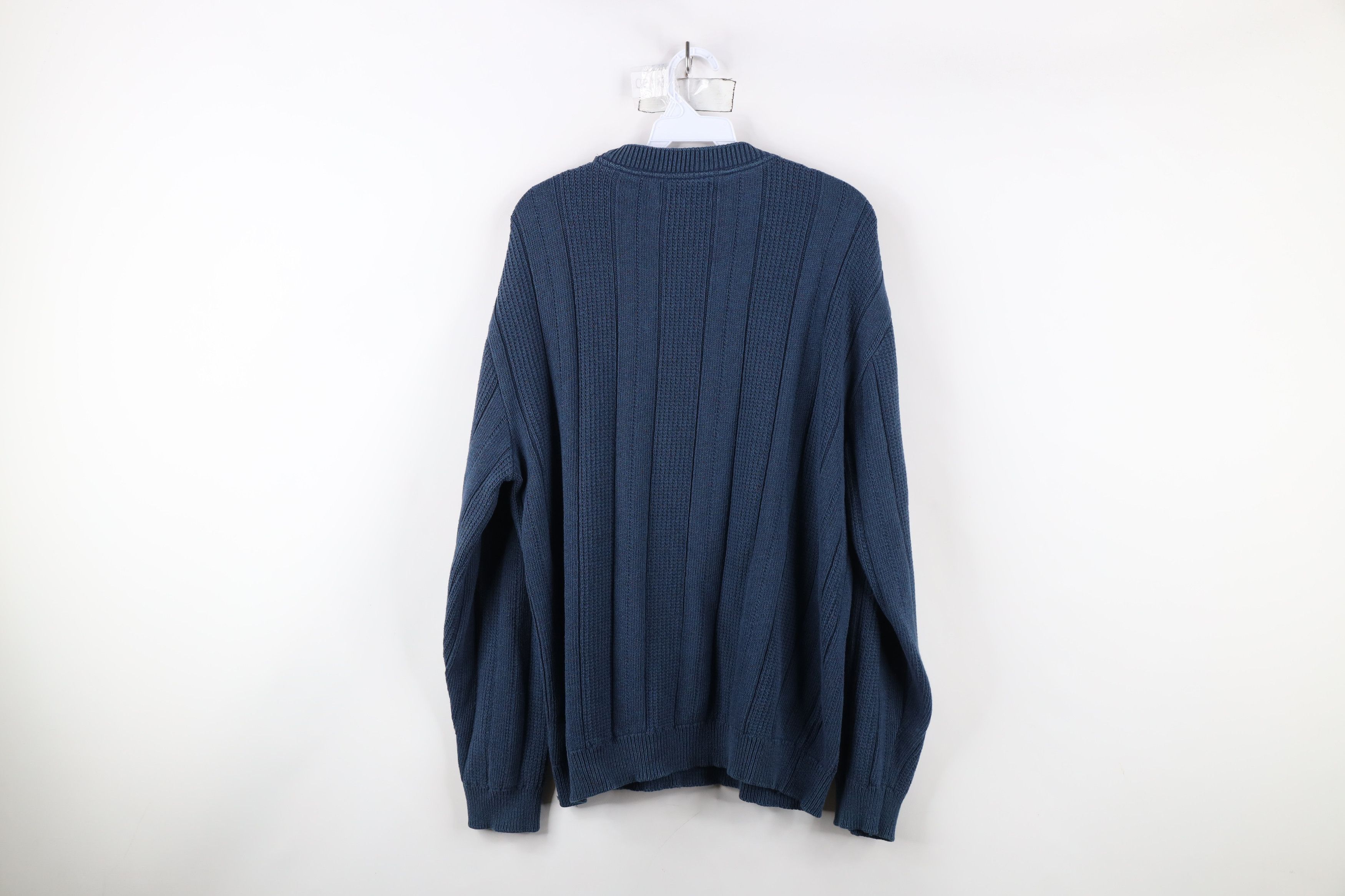 Vintage Vintage 90s Streetwear Framed Ribbed Knit Crewneck Sweater Size US XL / EU 56 / 4 - 8 Thumbnail