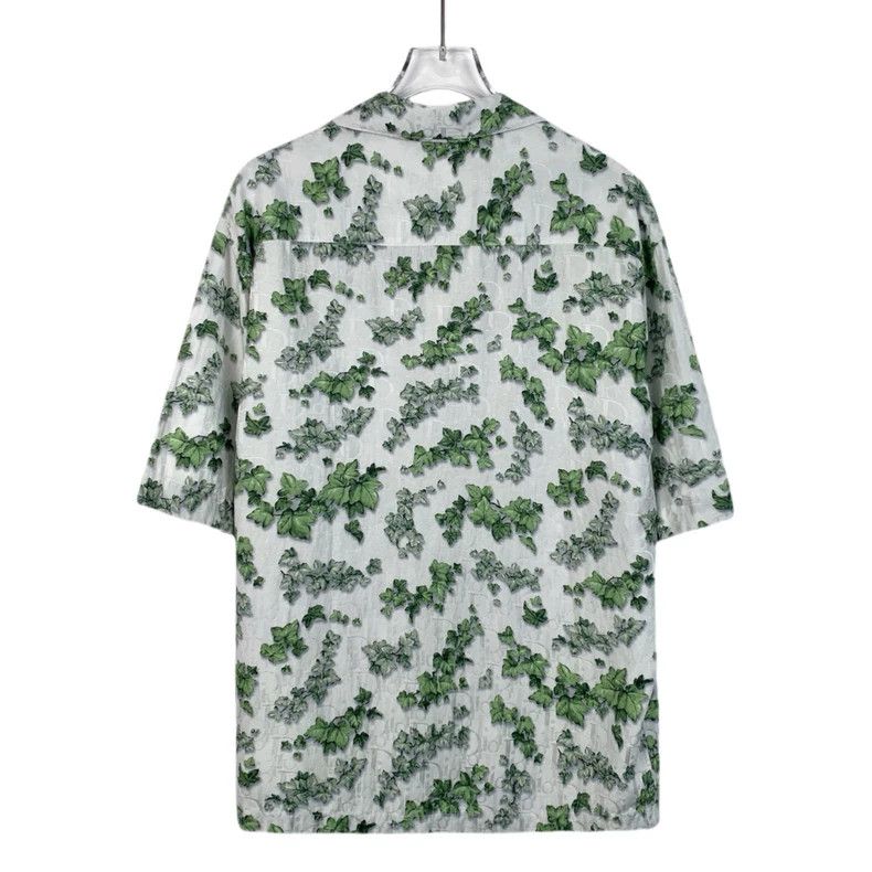 Dior Dior Size 38 Green Logo Dark Pattern Full Print Hawaiian Mu Size US XXS / EU 40 - 2 Thumbnail