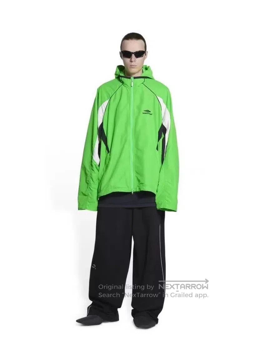 Balenciaga Green Lightweight Zip-Up Jacket, XS. Size US XS / EU 42 / 0 - 8 Thumbnail