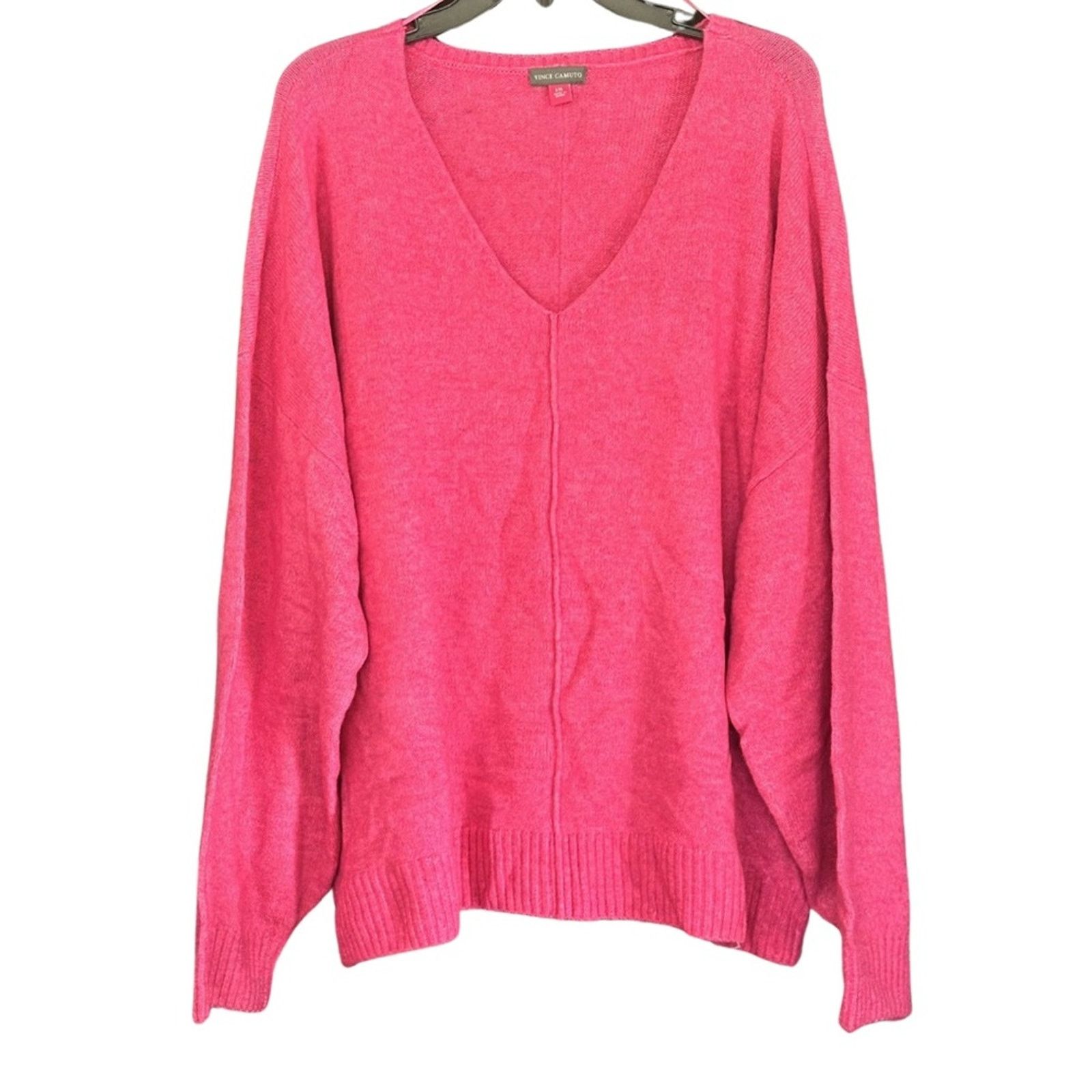 Vince Camuto NWT Vince Camuto Pink V-Neck Sweater Size XXL / US 16-18 / IT 52-54 - 6 Thumbnail