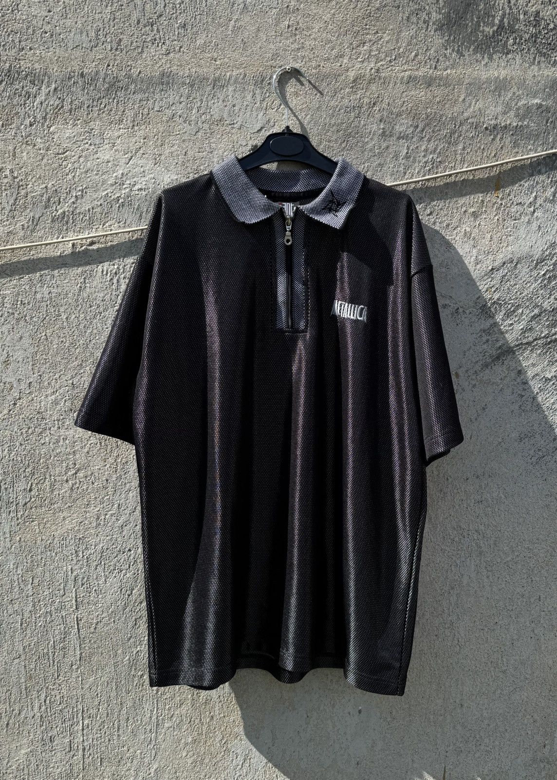 Japanese Brand × Metallica × Vintage Vintage Metallica Silver Mesh Jersey Giant 90s XL Metal Band Size US XL / EU 56 / 4 - 1 Thumbnail
