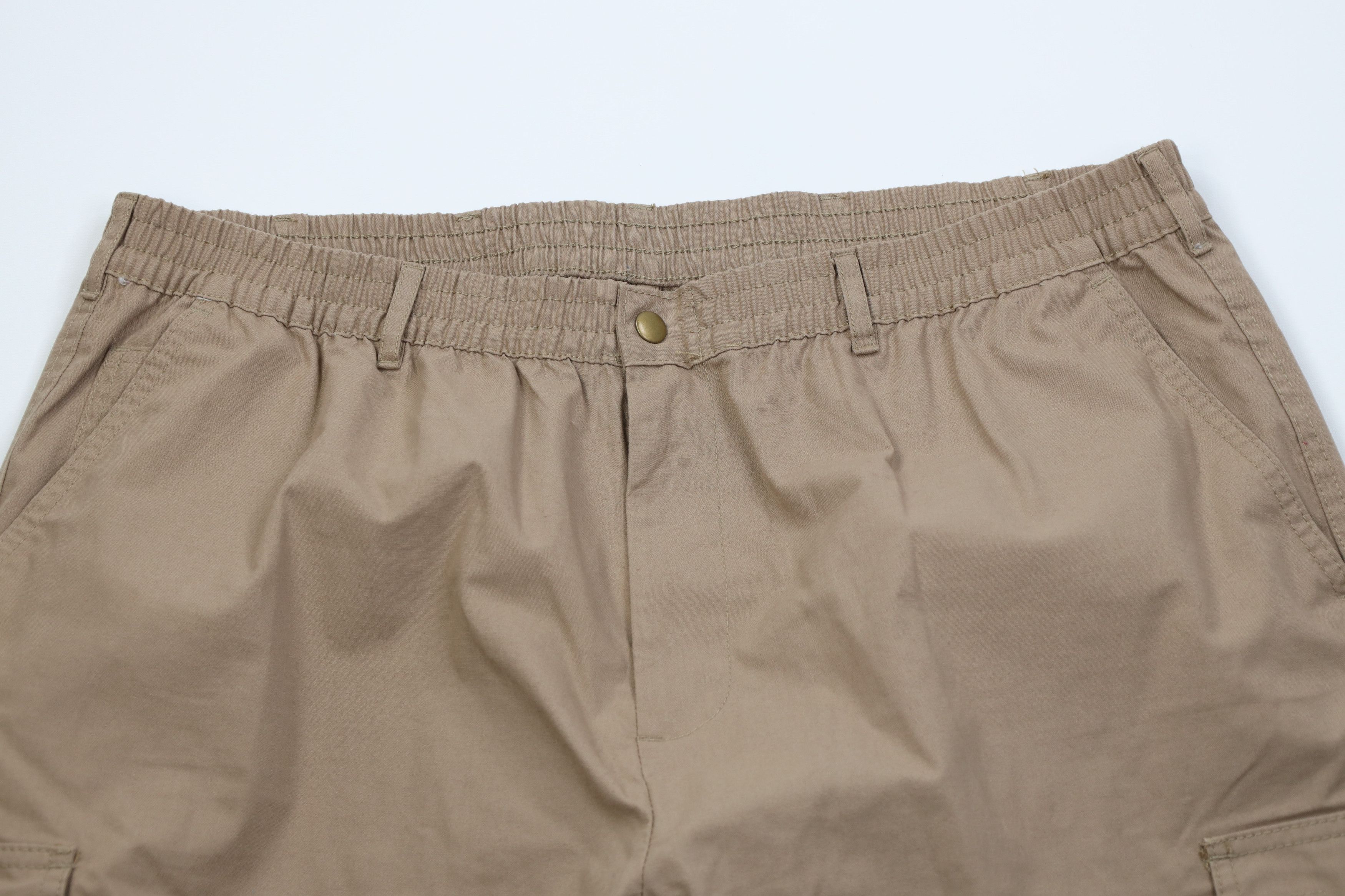 Vintage Vintage 90s Streetwear Baggy Wide Leg Cargo Pants Khaki Size US 44 / EU 60 - 2 Thumbnail
