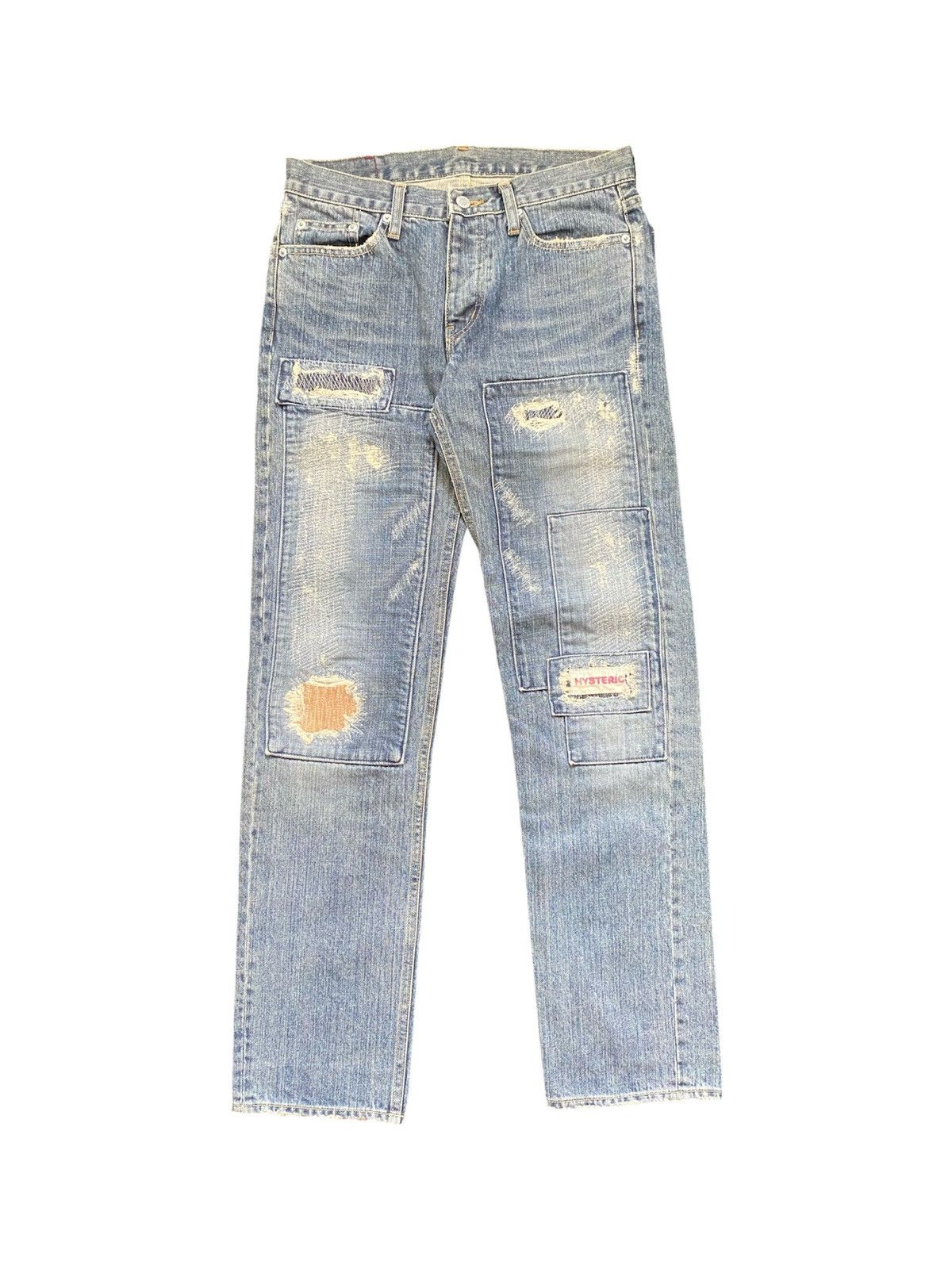 Hysteric Glamour Hysteric Glamour Patchwork Distressed Denim Size US 30 / EU 46 - 1 Thumbnail
