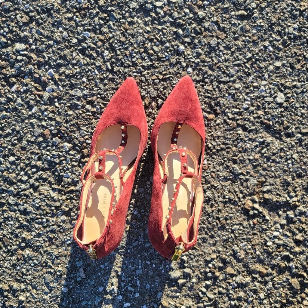 Banana Republic Banana Republic Women's Burgundy and Red Courts Size US 9 / IT 39 - 11 Thumbnail